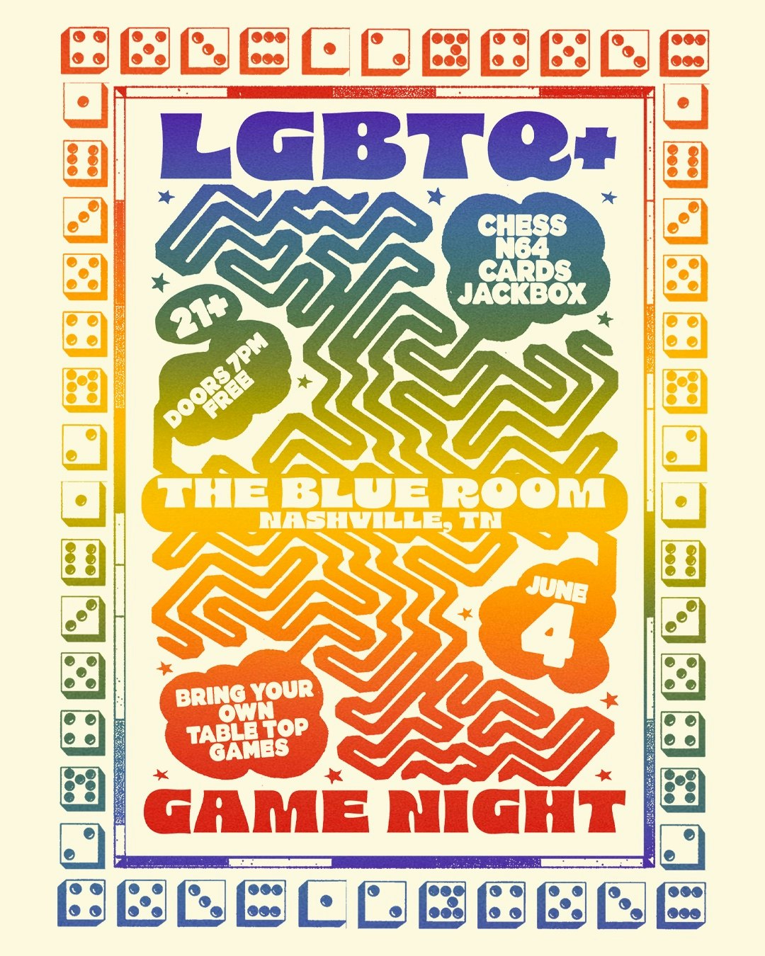 LGBTQ+ Game Night Tickets | Free | 4 Jun @ The Blue Room