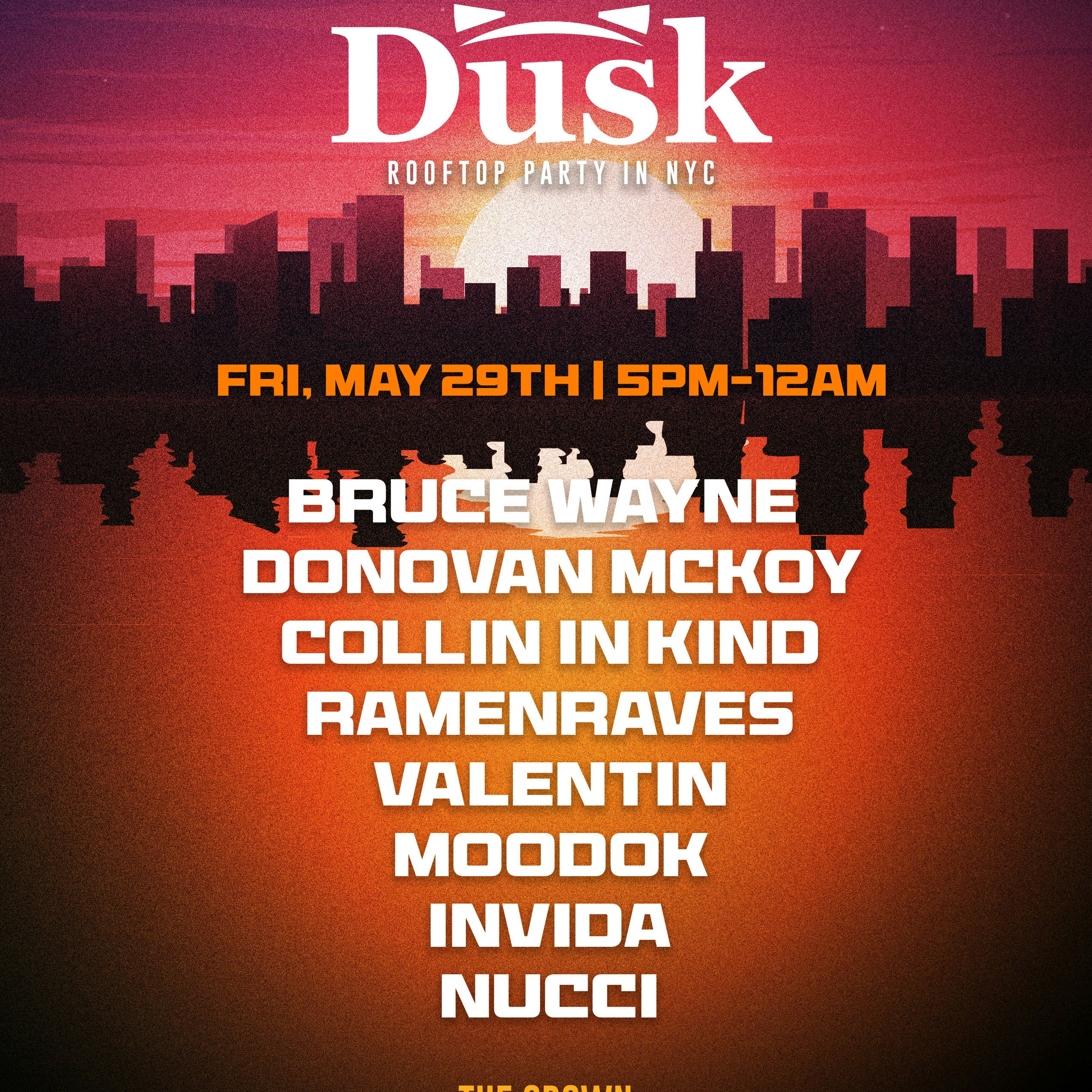 Dusk Open Air Rooftop Party (Afro, House)