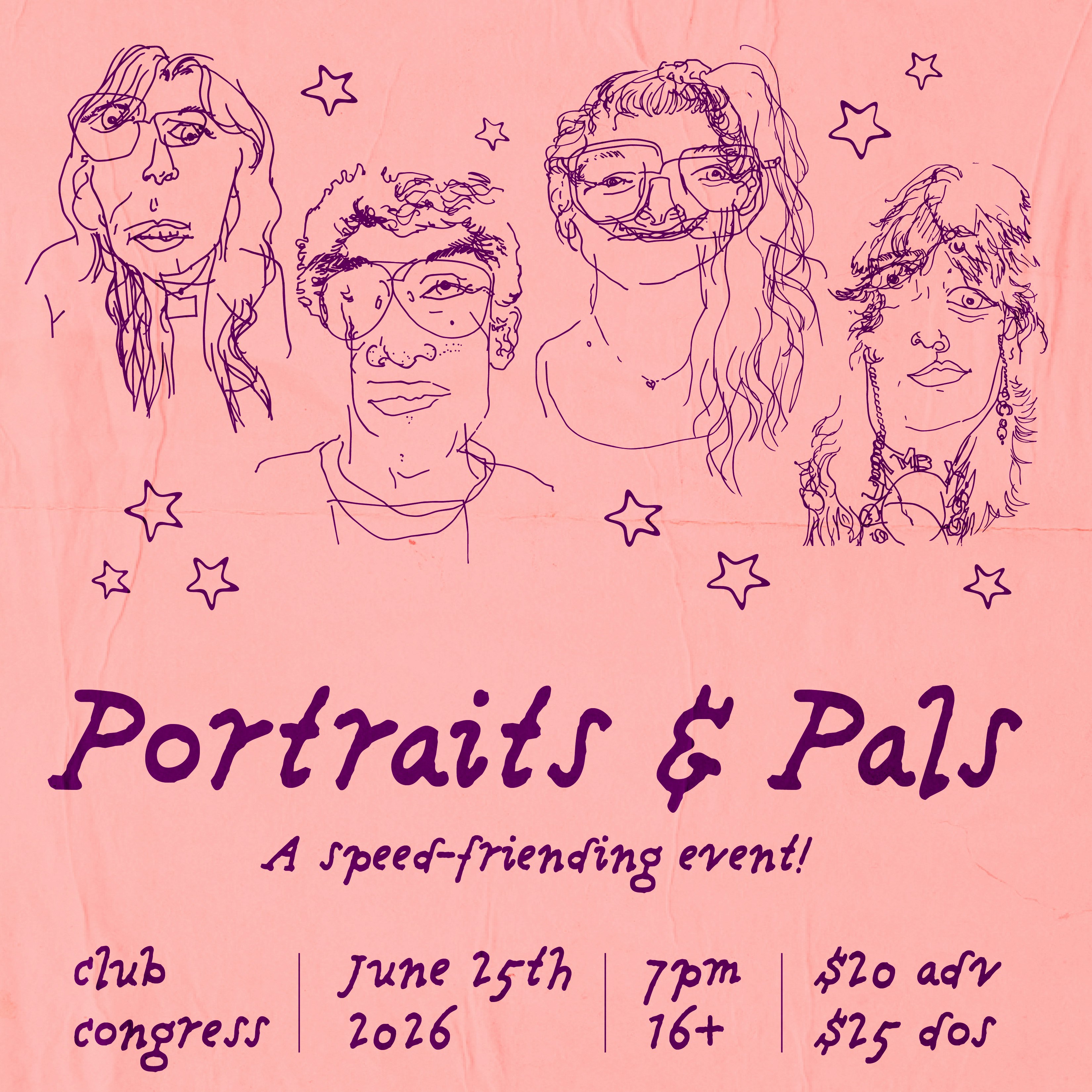 Picnic Palz X Face Me Portraits x Club Congress presents:  Portraits & Pals