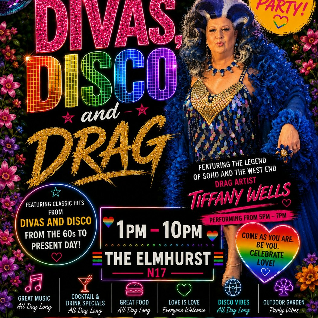 Divas, Disco & Drag  free Garden Party