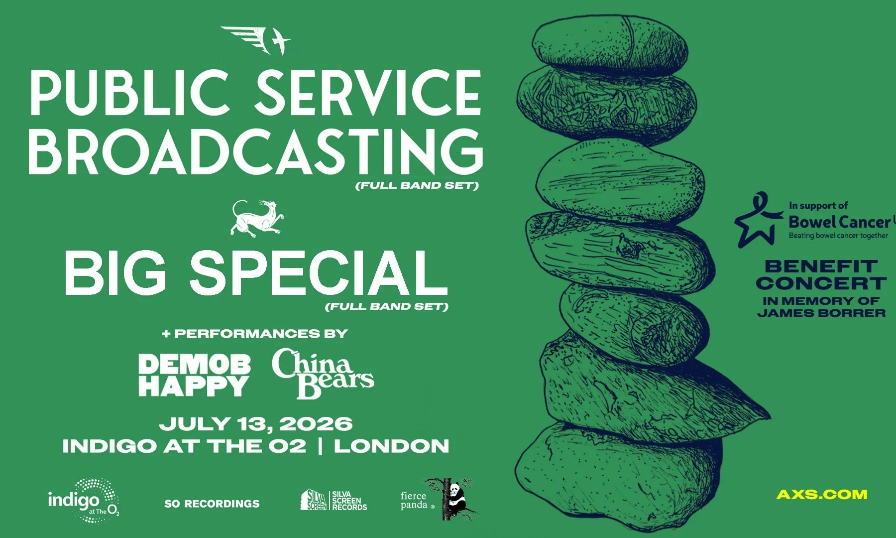 Benefit Concert In Memory of James Borrer: Public Service Broadcasting, BIG SPECIAL, Demob Happy, China Bears