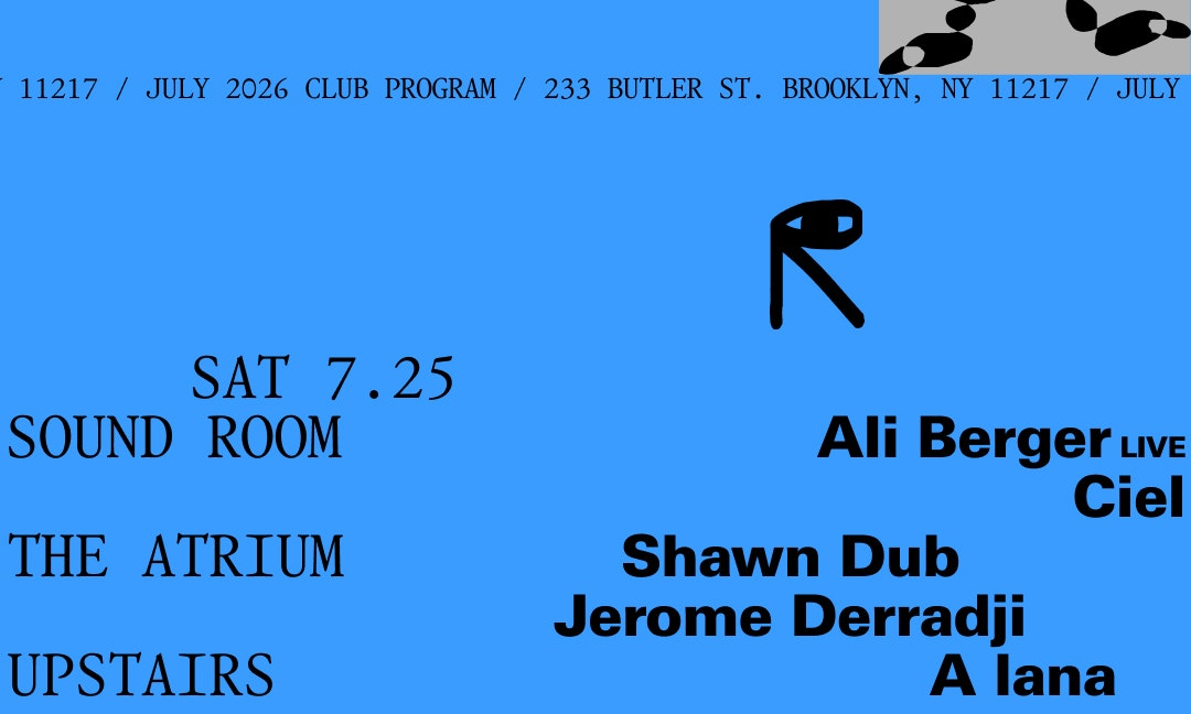 Ali Berger [Live], Ciel / Shawn Dub, Jerome Derradji / A lana