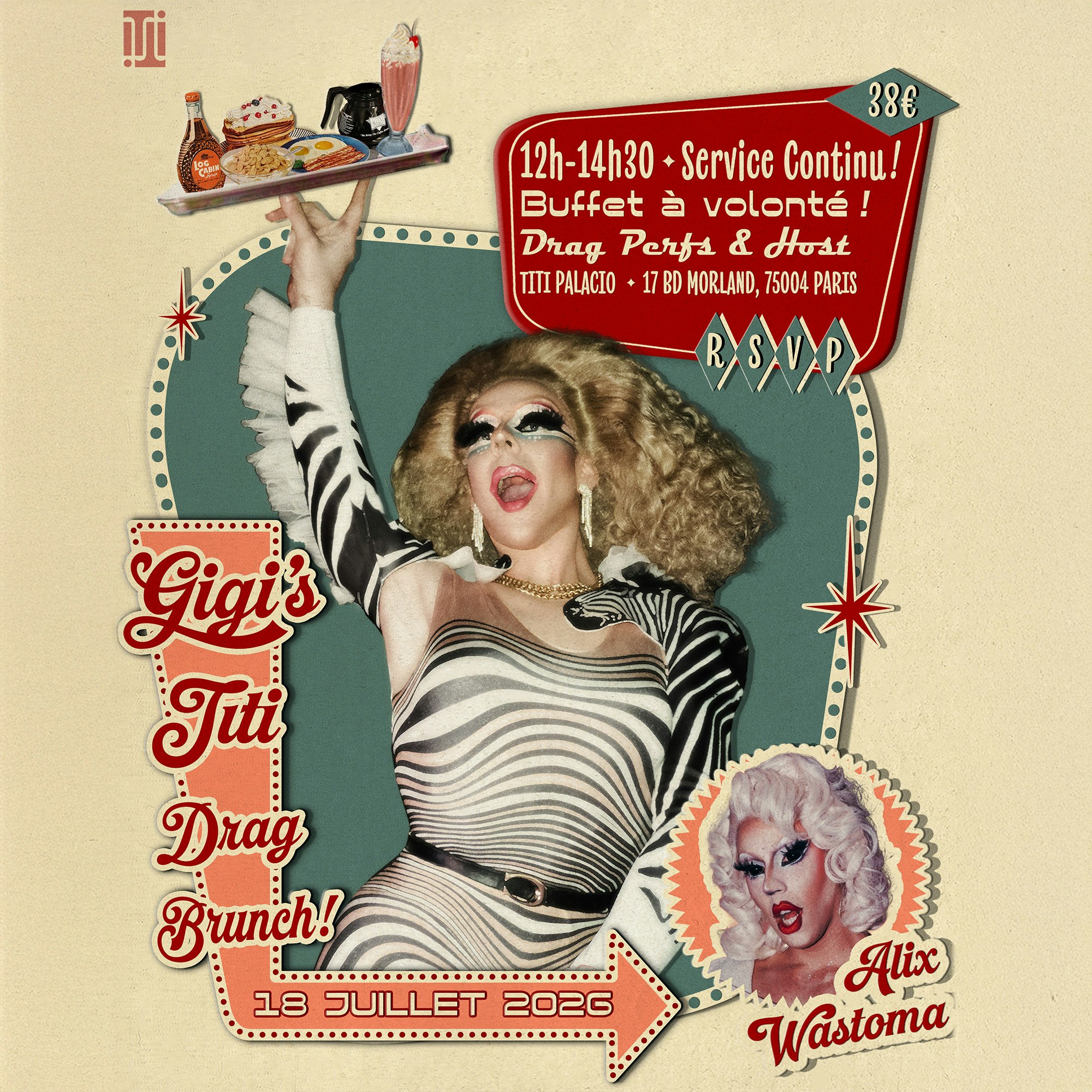 Gigi's Titi Drag Brunch avec Gigi & Alix Wastoma!