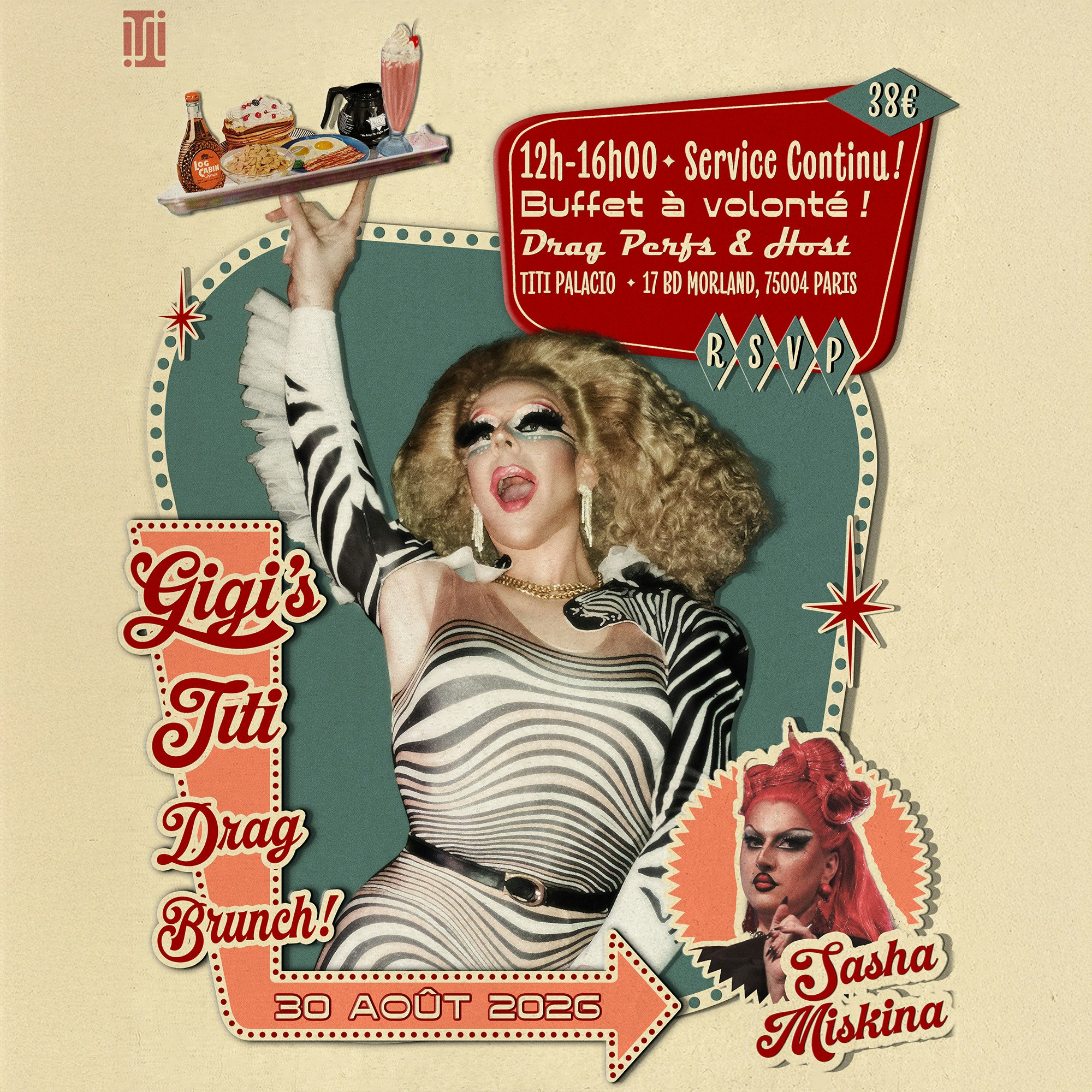 Gigi's Titi Drag Brunch avec Gigi & Sasha Miskina!
