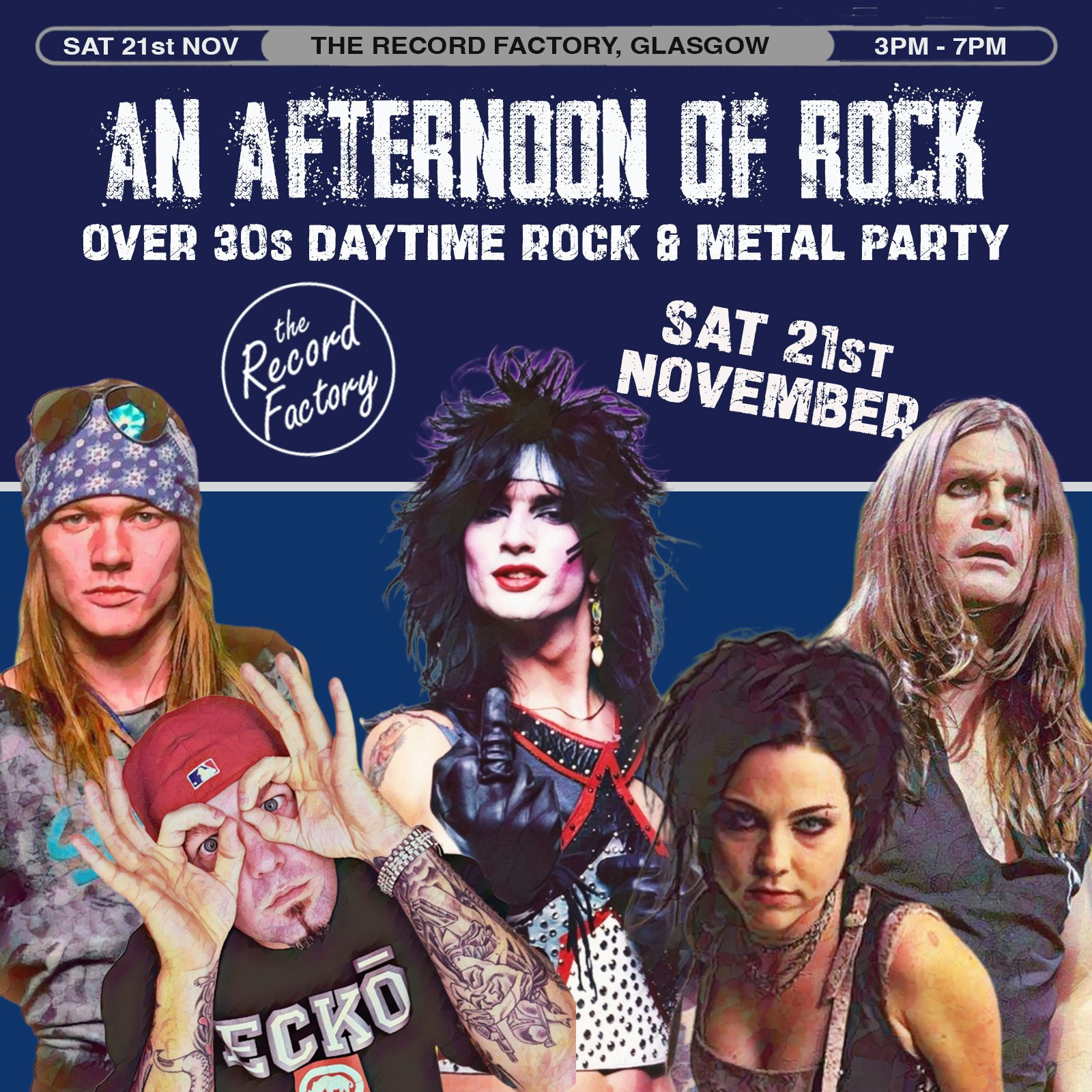 Afternoon of Rock: GLASGOW (Over 30s Only) 3pm-7pm at Record Factory, Glasgow