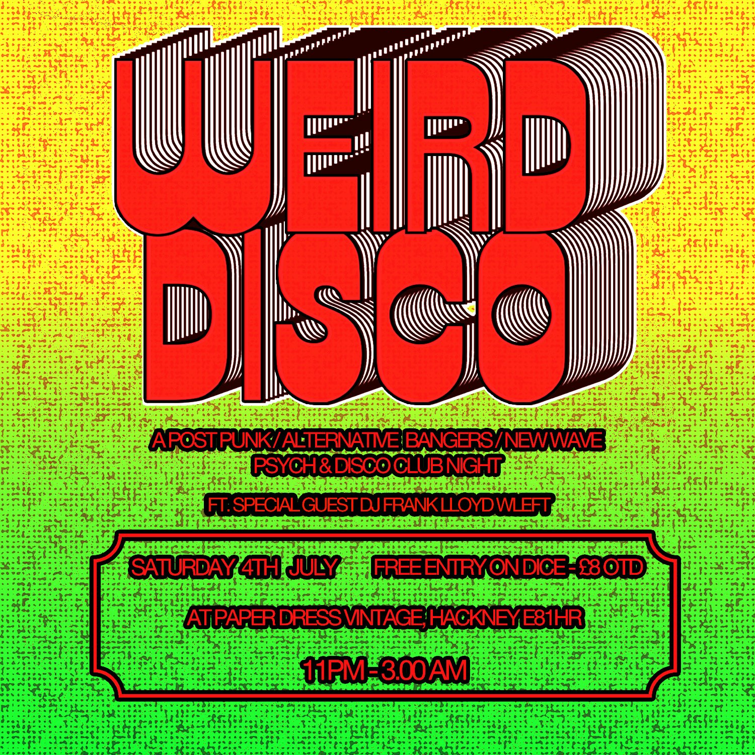 Weird Disco Club Night