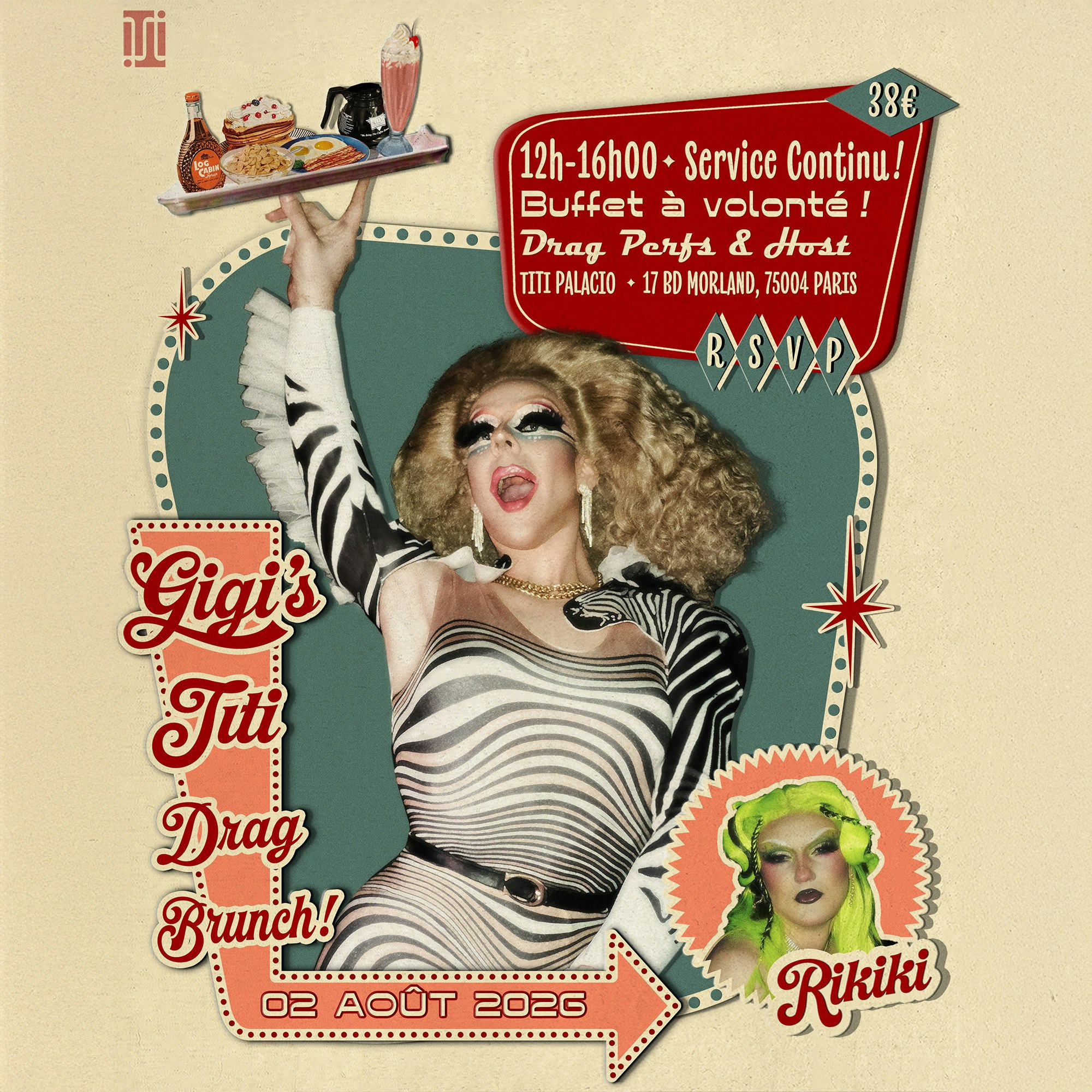 Gigi's Titi Drag Brunch avec Gigi & Rikiki!