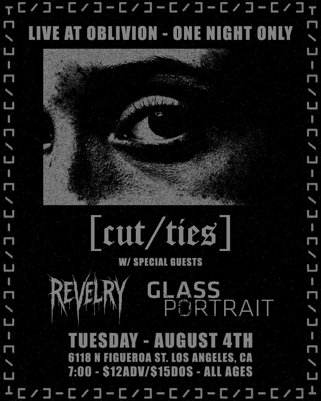 Cut Ties, Revelry, Glass Portrait - Oblivion