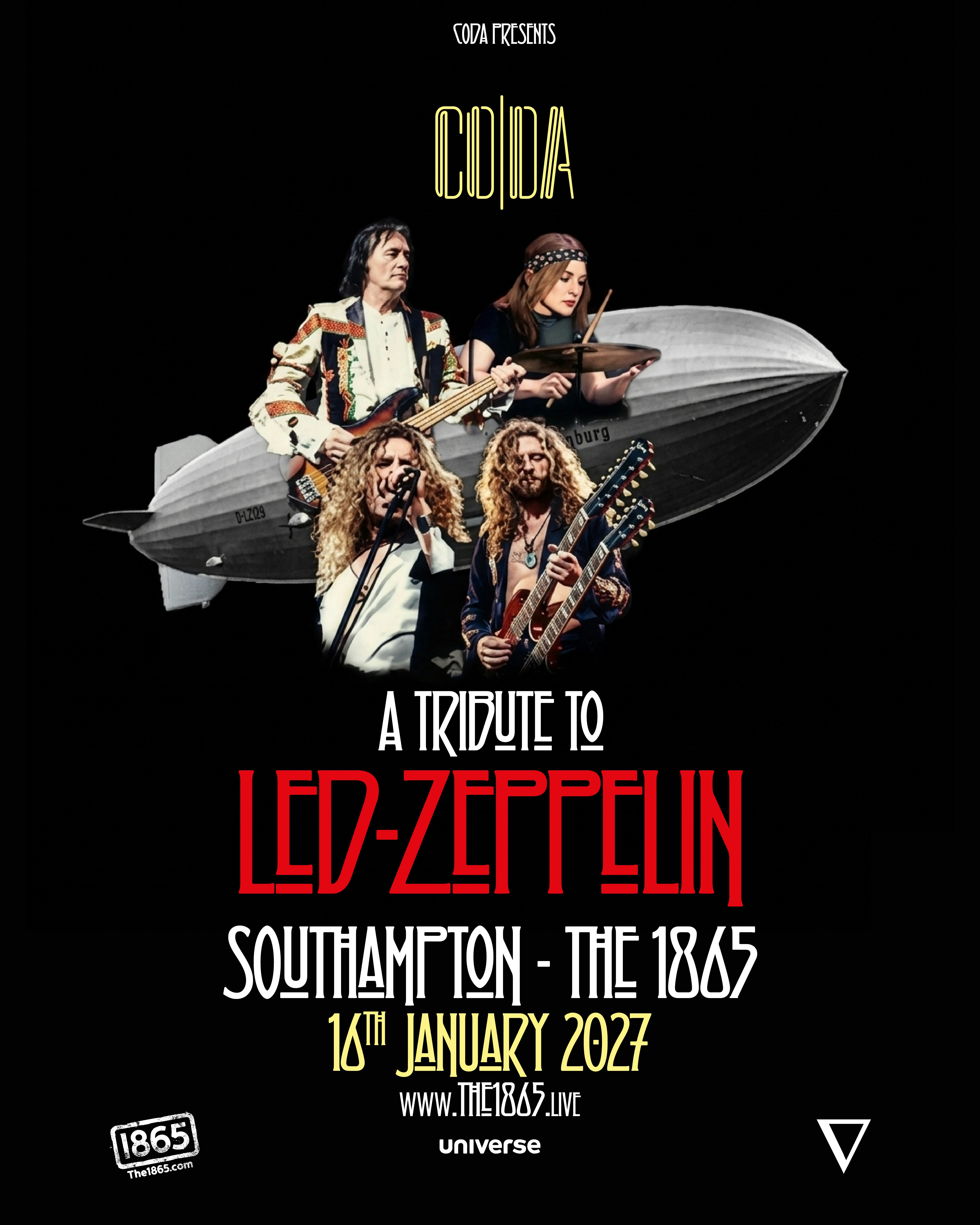 Coda - A Tribute To Led Zeppelin Tickets | £17.37 | 16 Jan @ The
