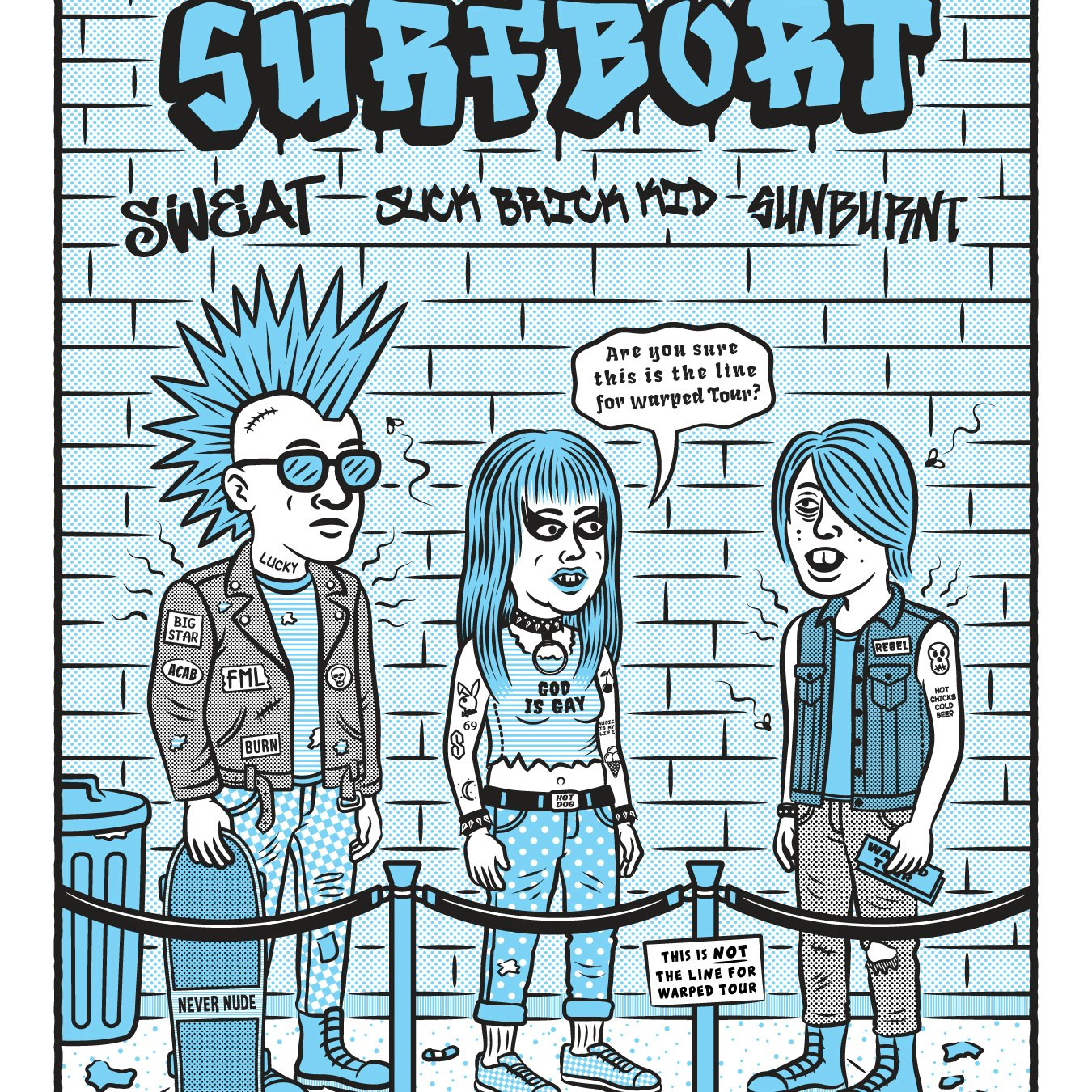 Surfbort + Sweat + Suck Brick Kid + Sunburnt