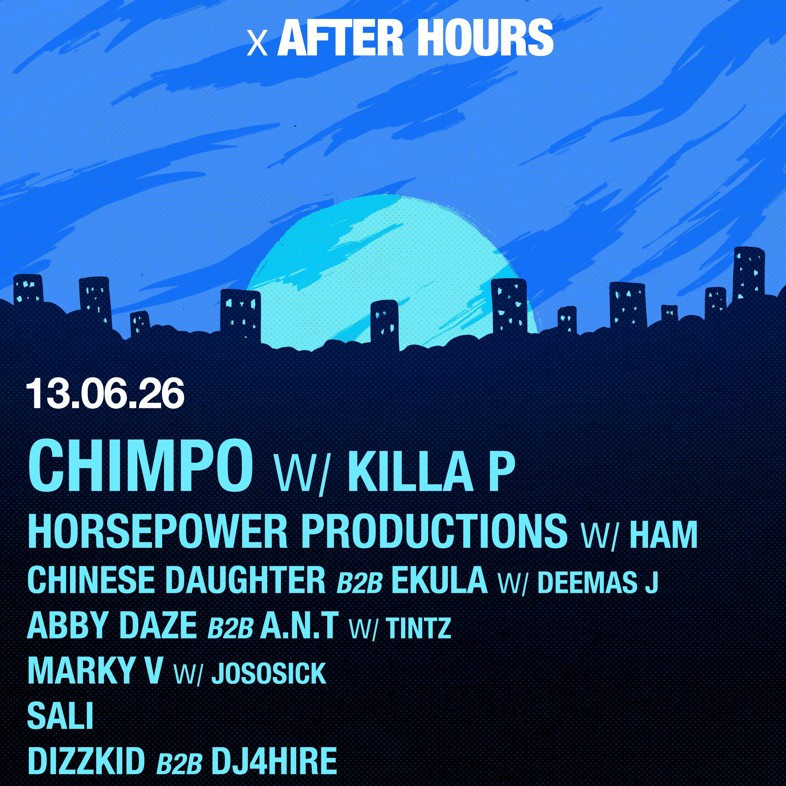 After Hours presents: Chimpo w/ Killa P