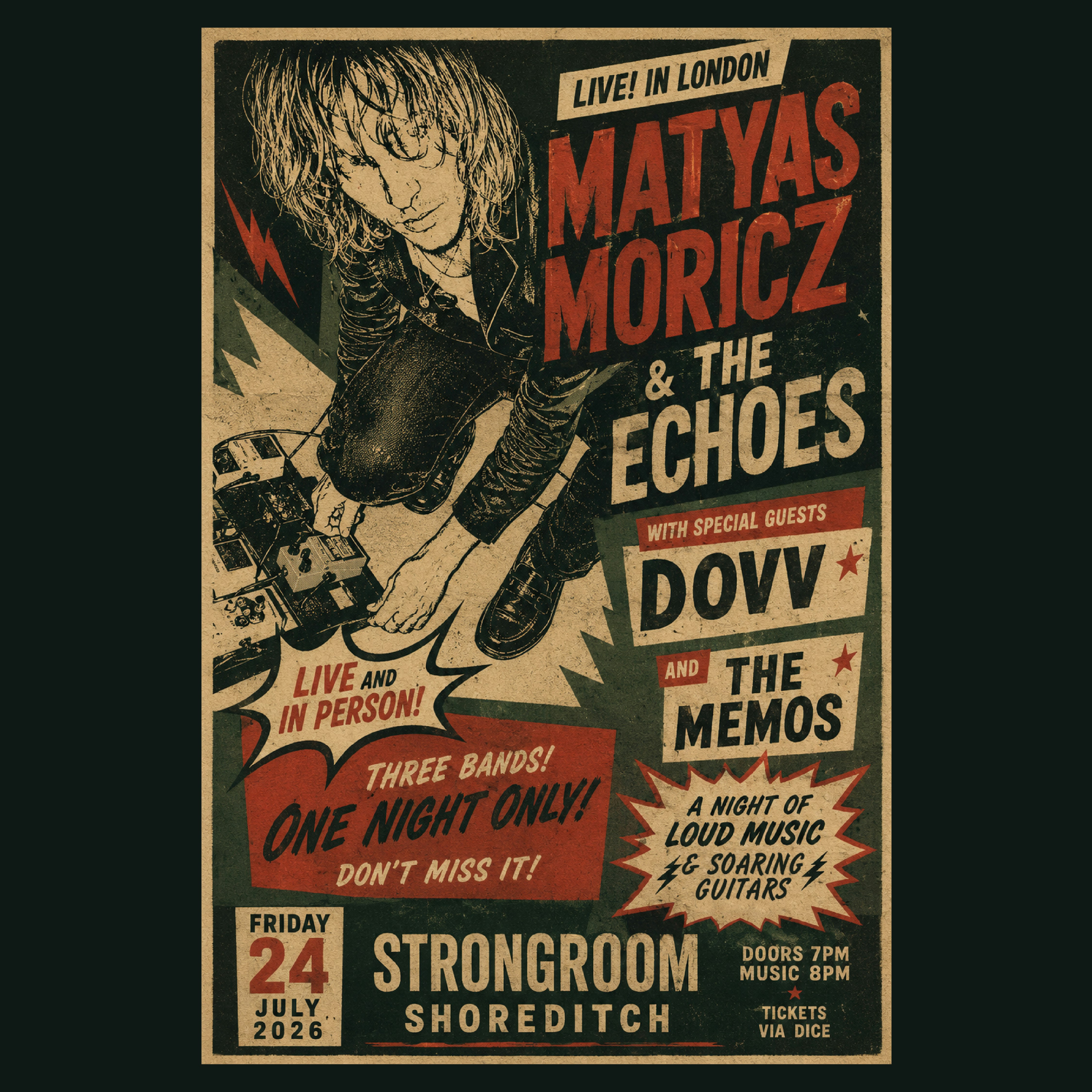 Matyas Moricz & The Echoes / DOVV / The Memos Tickets | £9 | 24