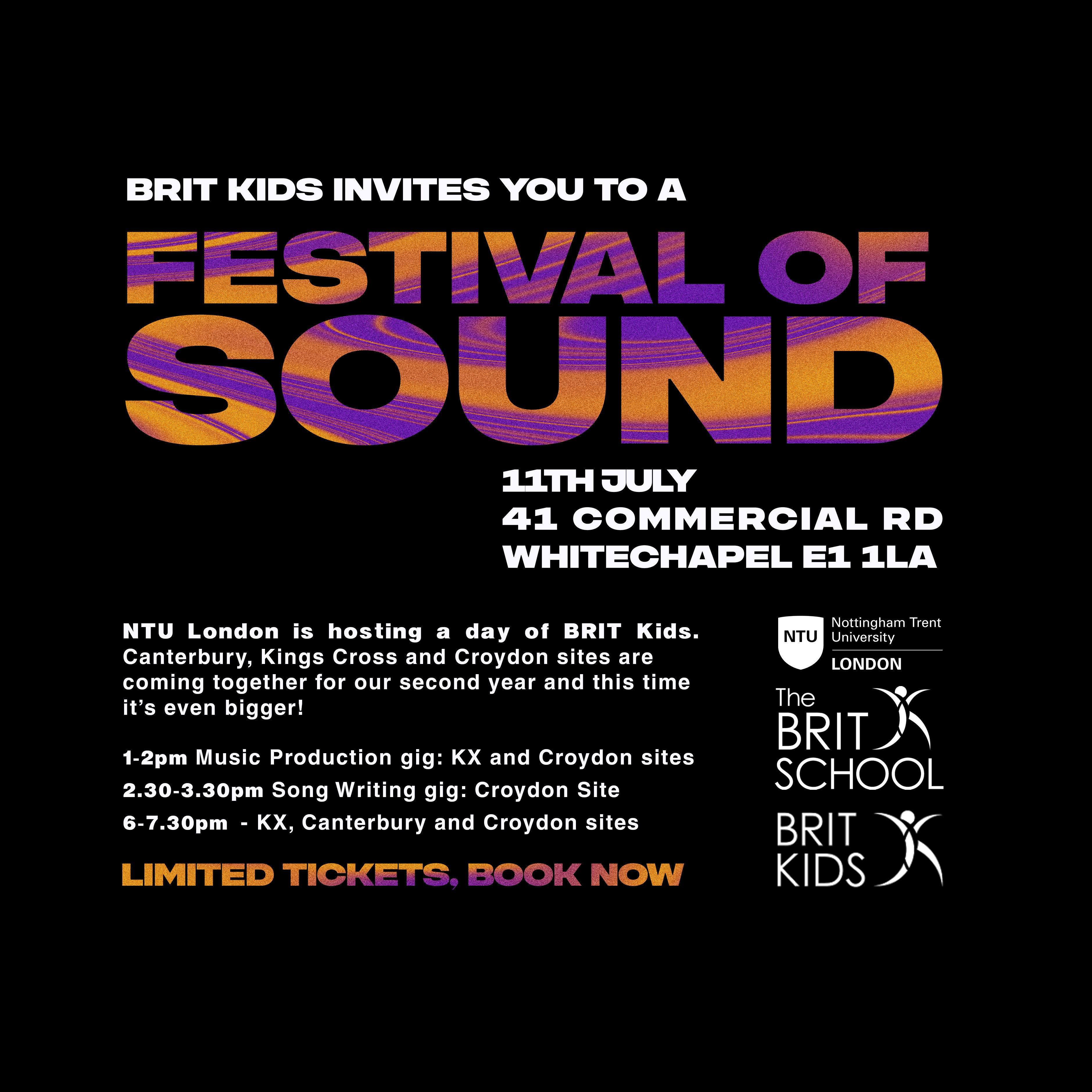 Song writing Gig Festival Of Sound 2026