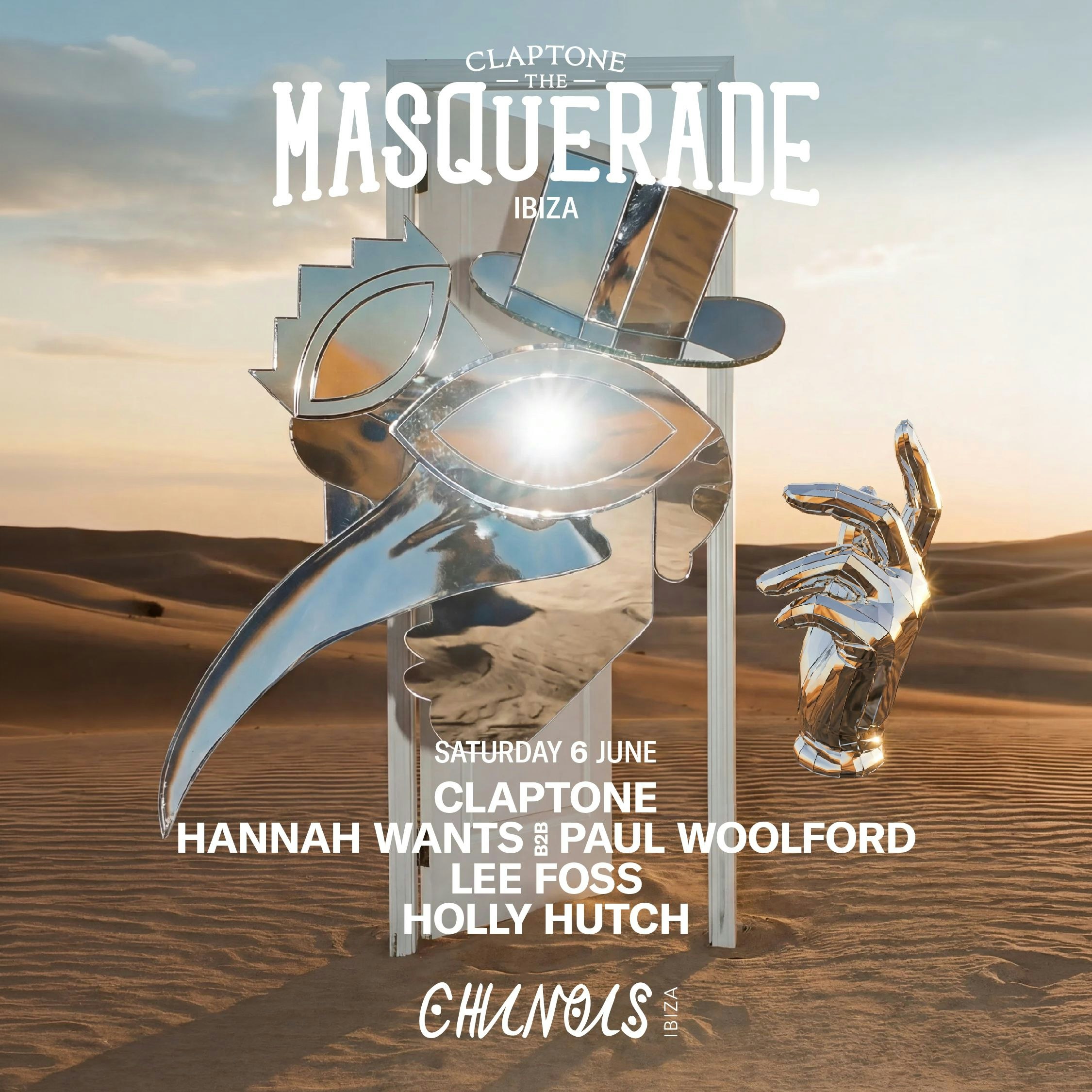 The Masquerade: Claptone, Hannah Wants B2B Paul Woolford, Lee Foss, Holly Hutch