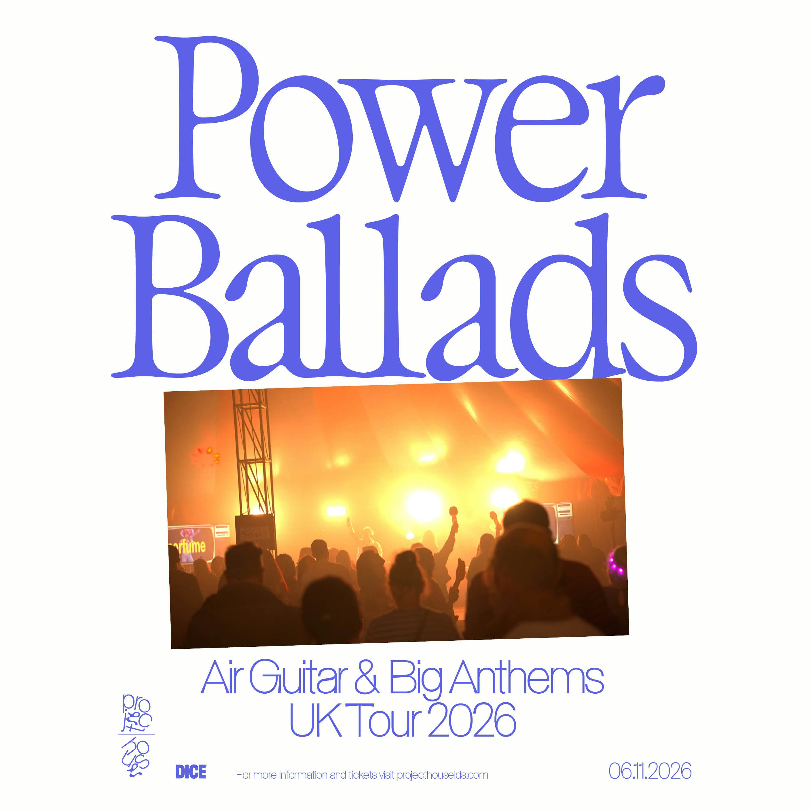 Power Ballads - Air Guitar & Big Anthems UK Tour 2026 at PROJECT HOUSE, Leeds