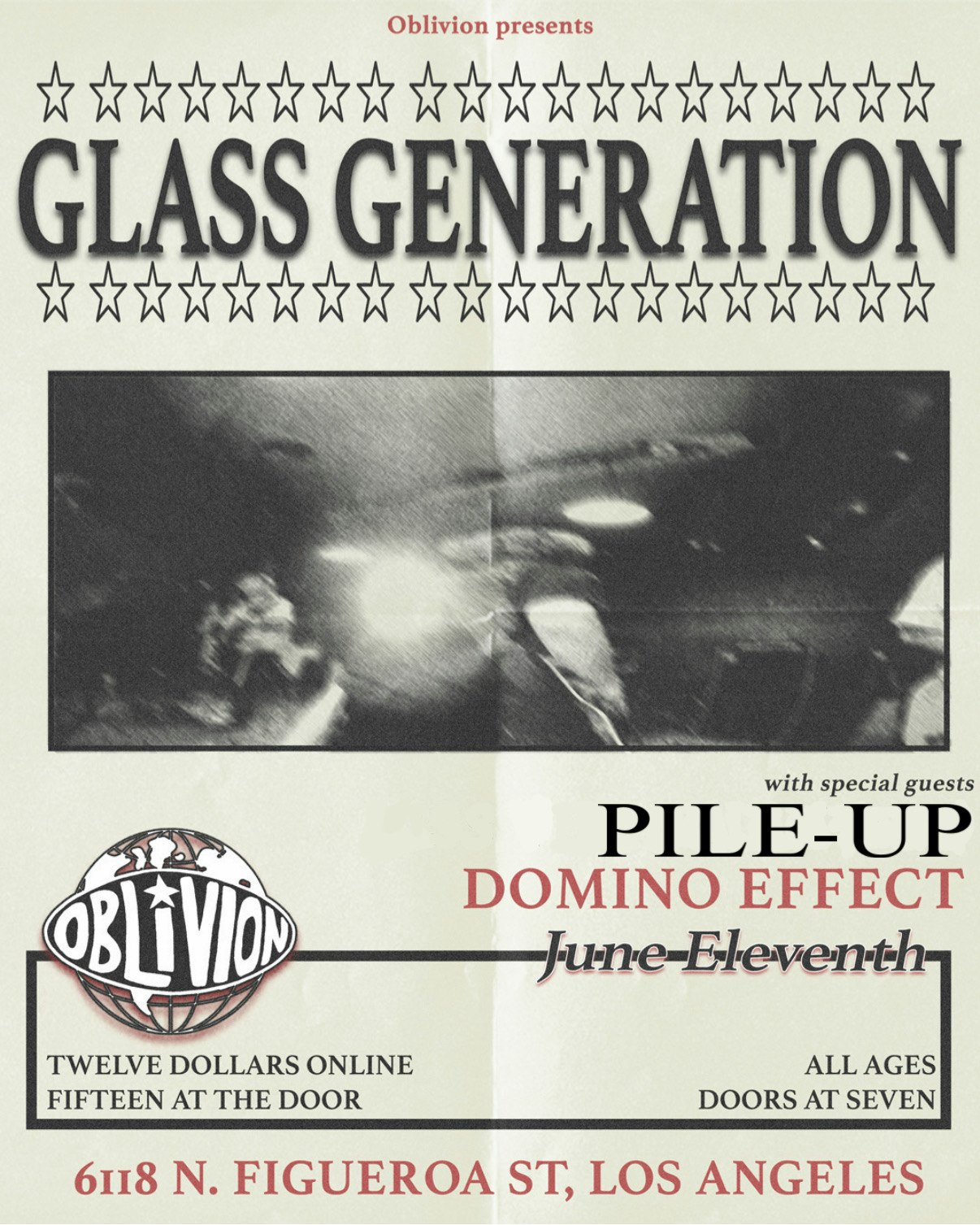 Glass Generation, Pile-Up, Domino Effect Tickets | $18.39 | 11 Jun