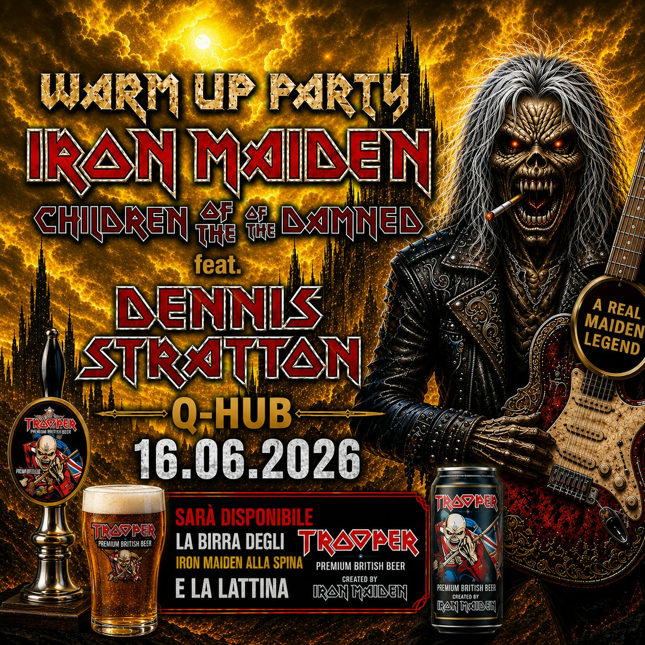 IRON MAIDEN WARM UP PARTY CHILDREN OF THE DAMNED WITH DENNIS STRATTON