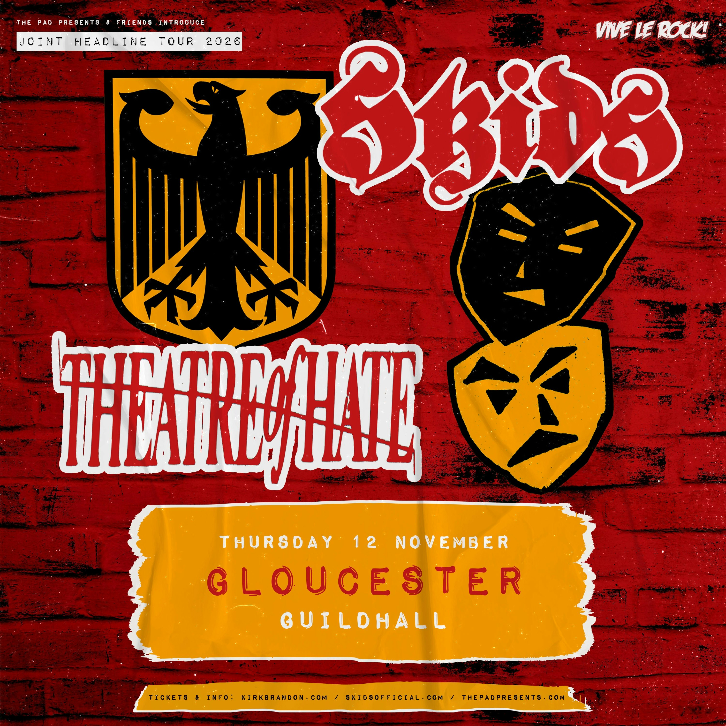 Skids + Theatre Of Hate at Gloucester Guildhall, Bristol
