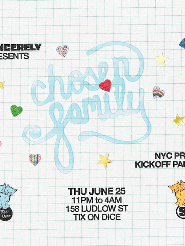Sincerely Presents: Chosen Family ft. Chrysalis, Goldie Harris, Elysian, Ilyclemmie, Zzzzach + more