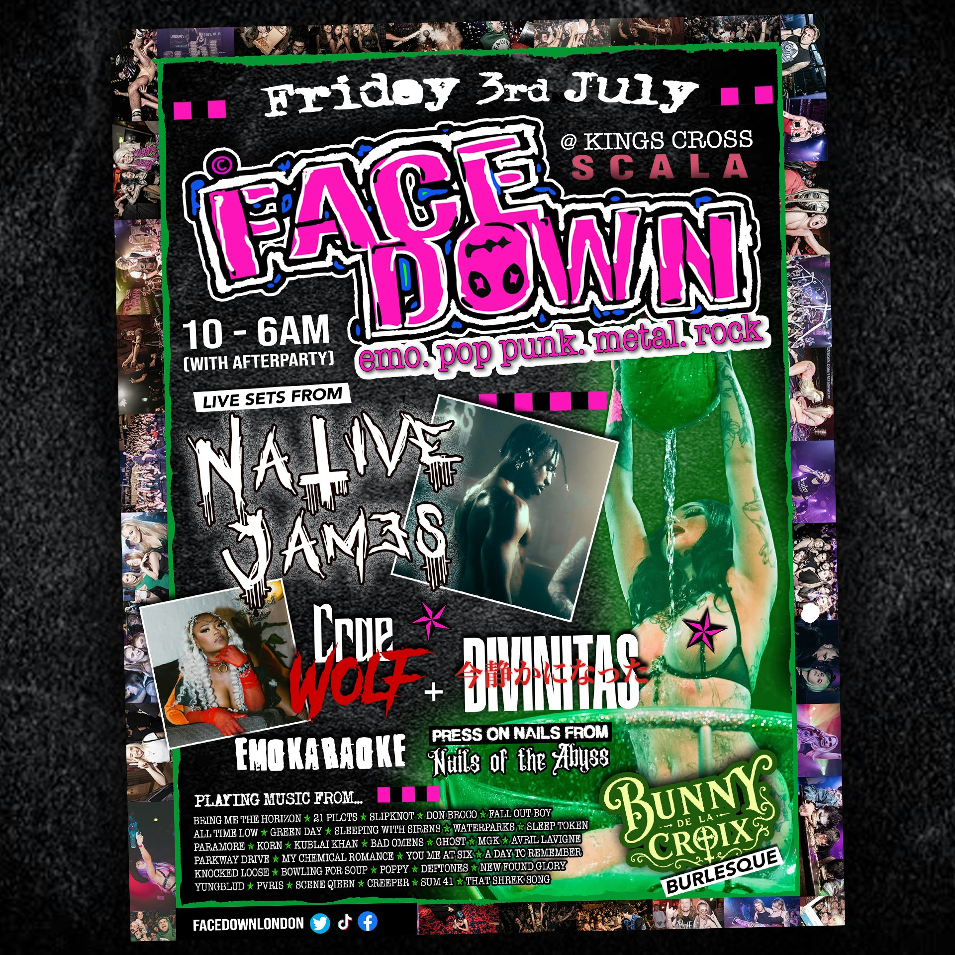 Face Down - Pop Punk, Metal, Emo Night London