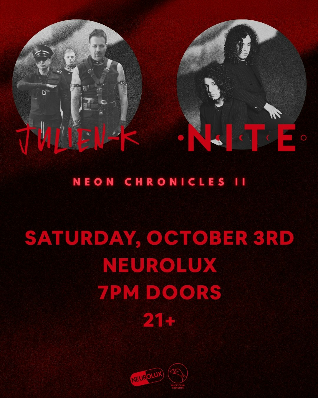 Julien- K & NITE: The Neon Chronicles II Tour Tickets | $26.20 | 3