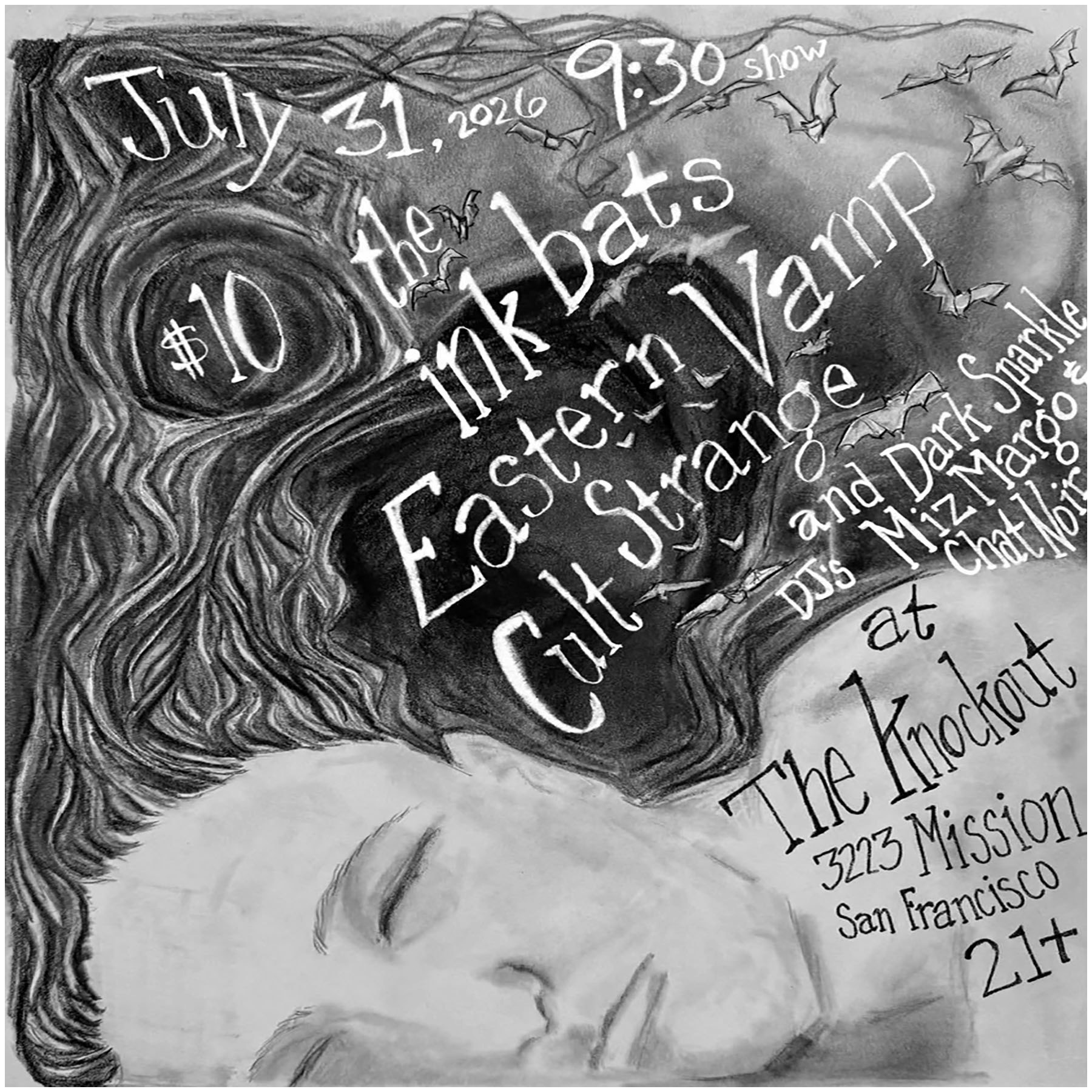 THE INK BATS (OAKLAND) + EASTERN VAMP + CULT STRANGE + DARK SPARKLE - The Knockout