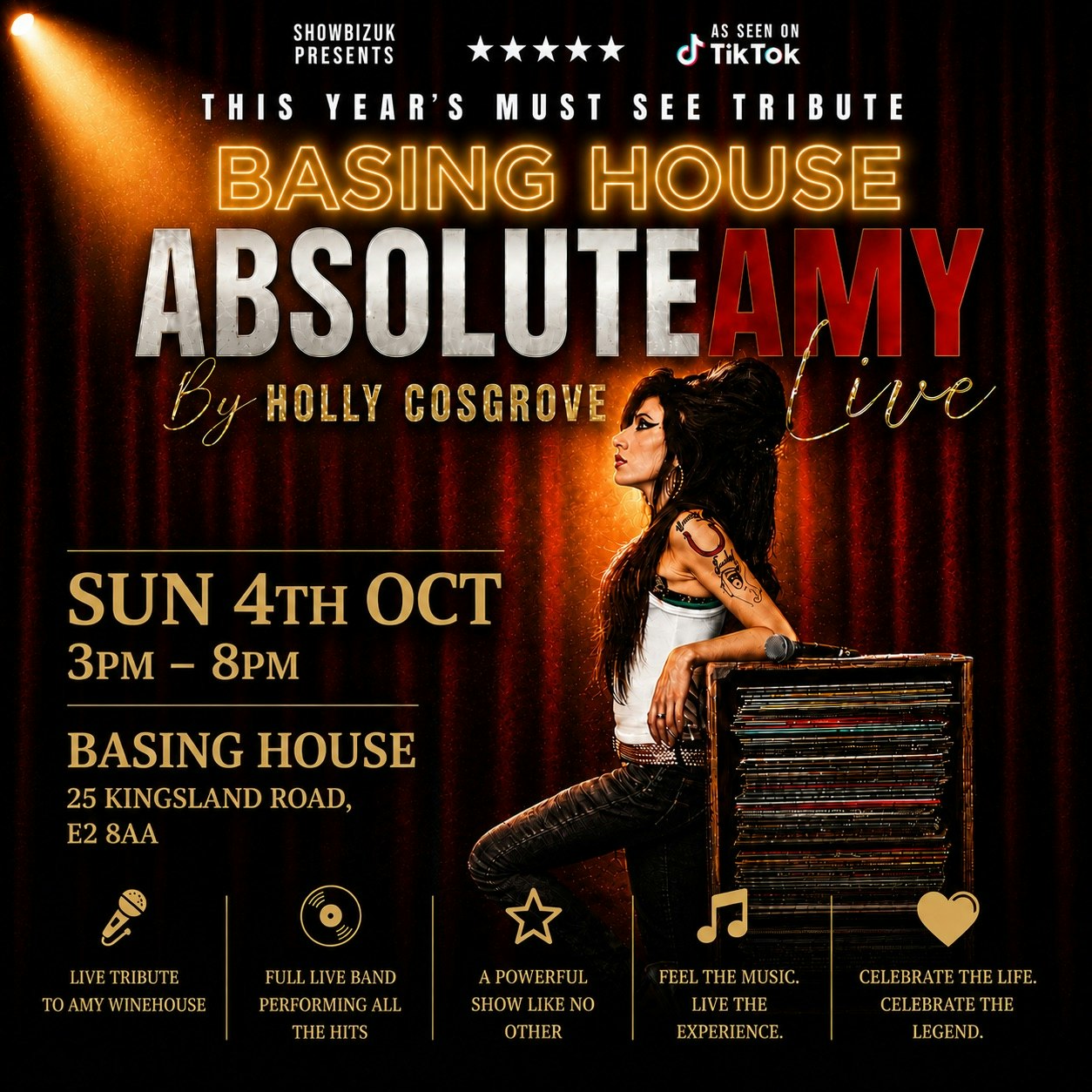 Absolute Amy - Amy Winehouse Tribute at Basing House, London
