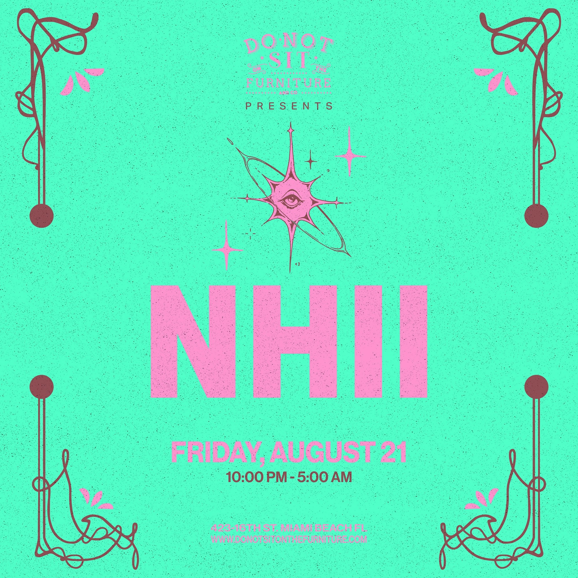 Nhii at Do Not Sit on the Furniture — event flyer