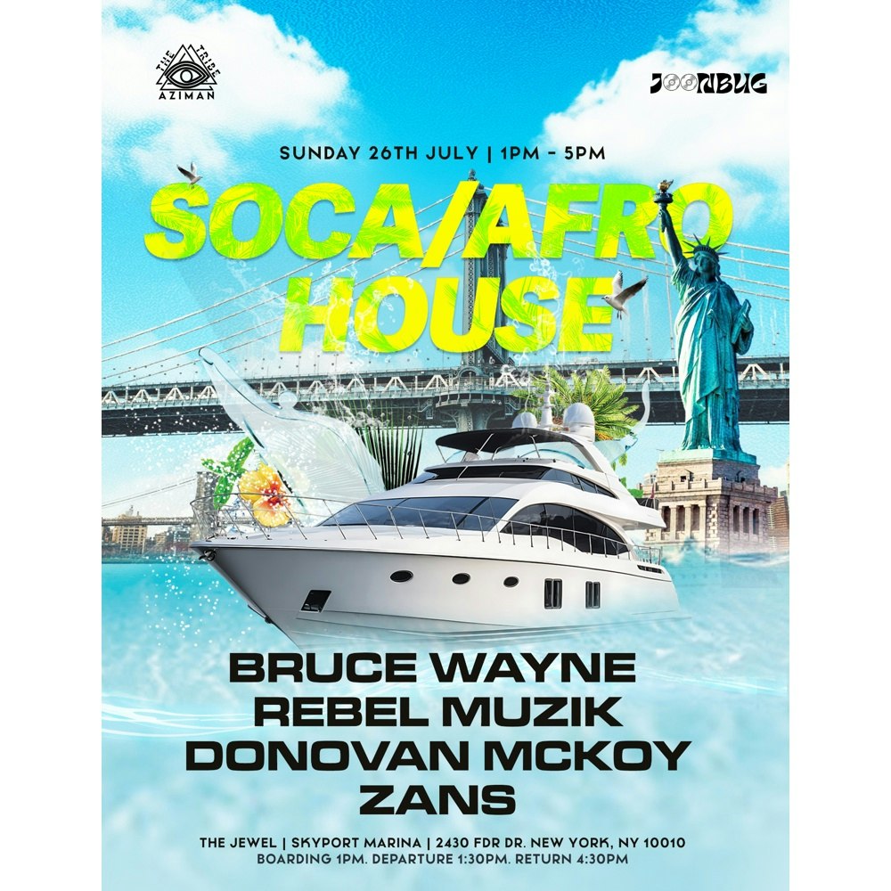 Soca House Daytime Yacht Party - Skyport Marina