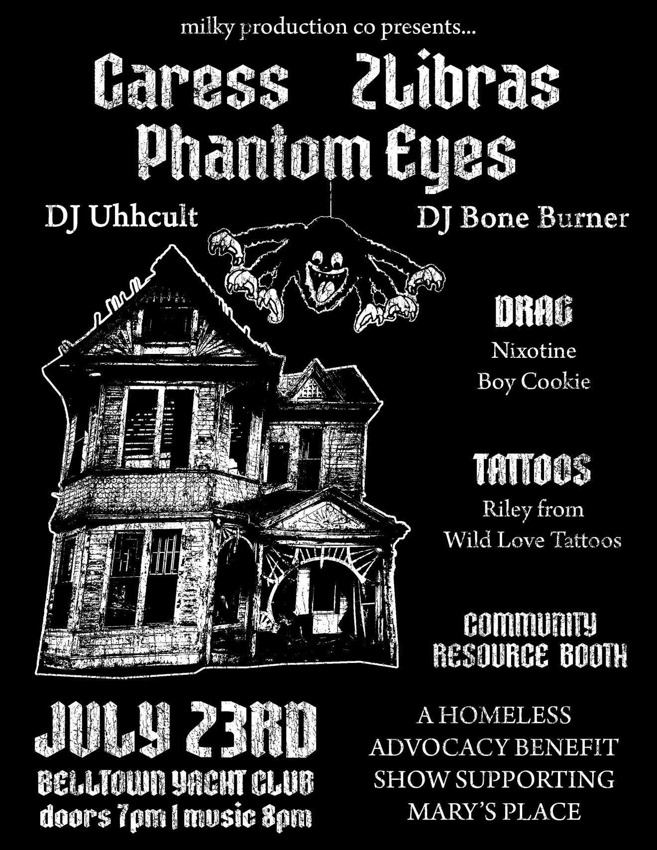 Caress, 2libras, The Phantom Eyes at Belltown Yacht Club