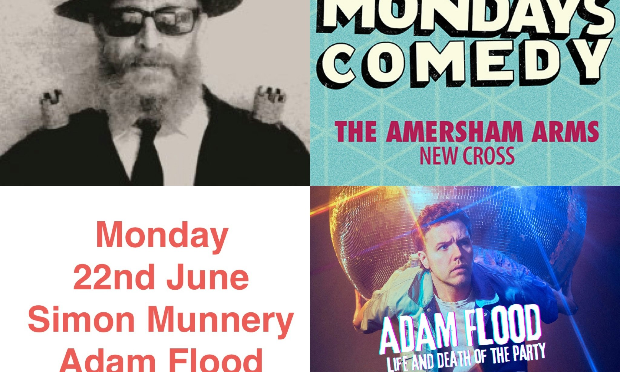 Happy Mondays Comedy : SIMON MUNNERY /ADAM FLOOD