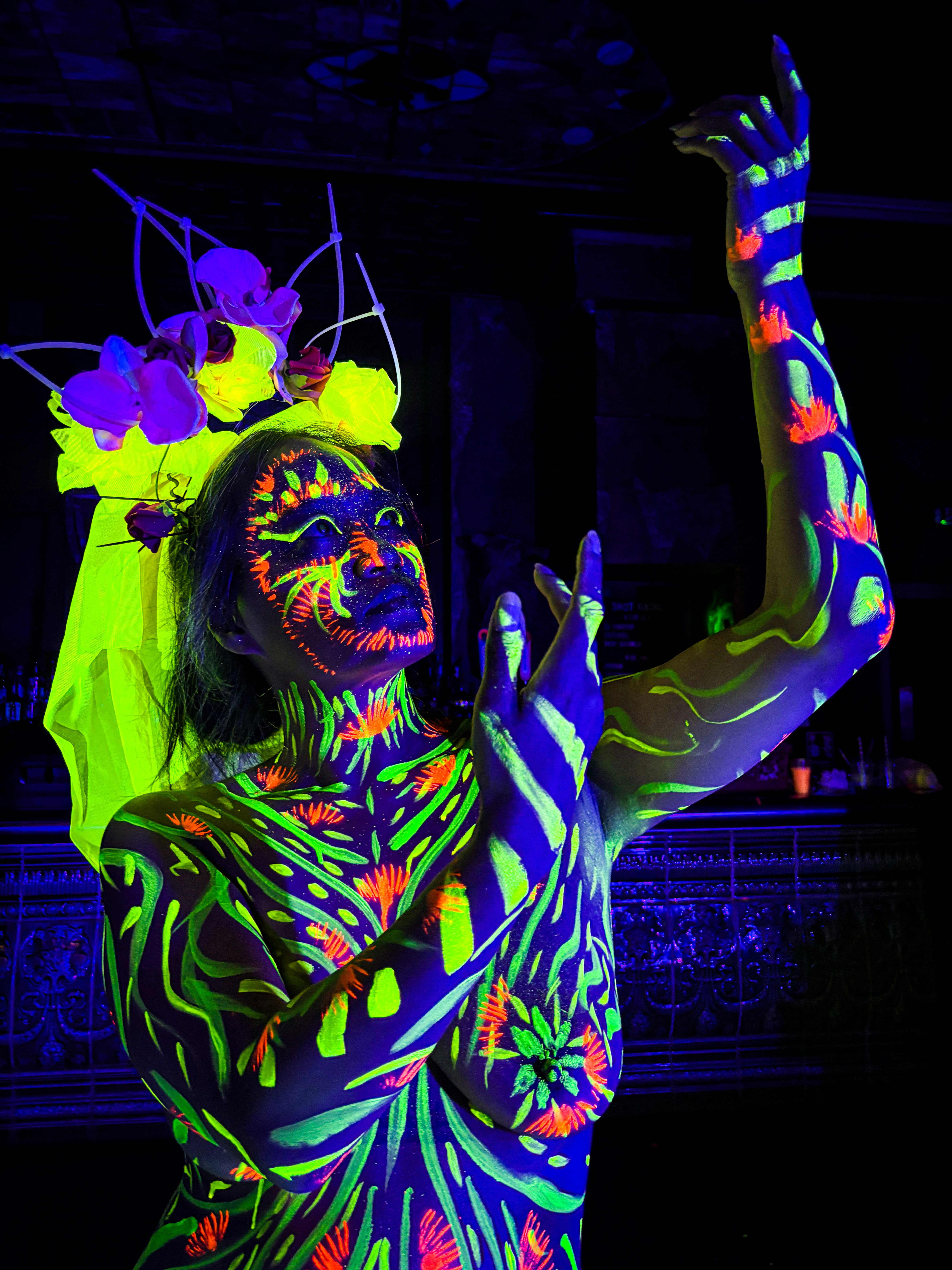 Neon Naked Life Drawing | UV Art Experience at Toulouse Lautrec, London