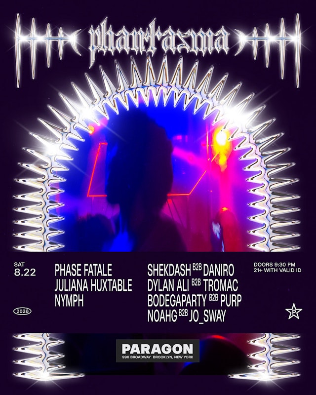 Phantasma: Phase Fatale, Juliana Huxtable, Nymph + artwork
