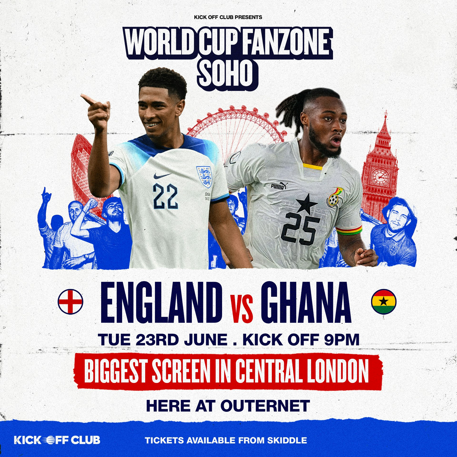 World Cup Fanzone Soho: England vs Ghana at HERE at Outernet