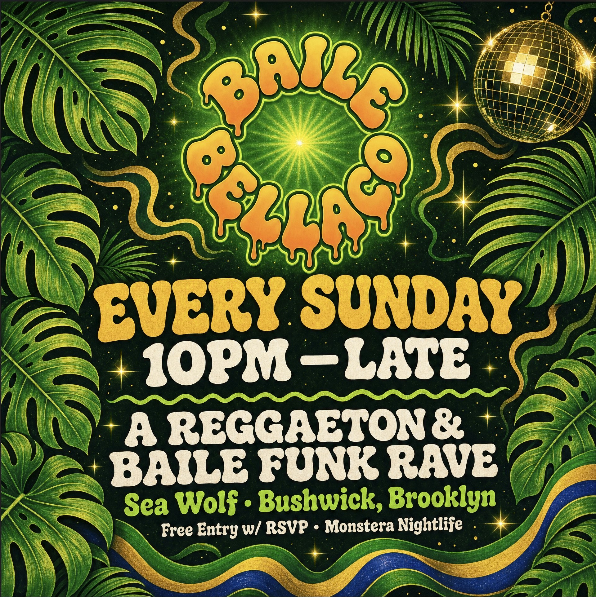 BAILE BELLACO | REGGAETON X BAILE FUNK RAVE SUNDAY - SEA WOLF BUSHWICK