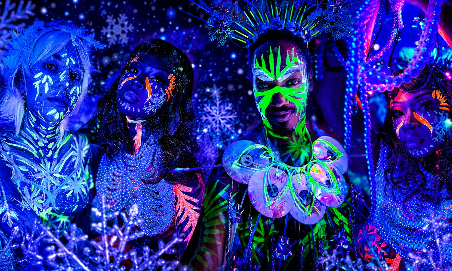 Winter Dreams! Neon Naked Life Drawing | UV Art