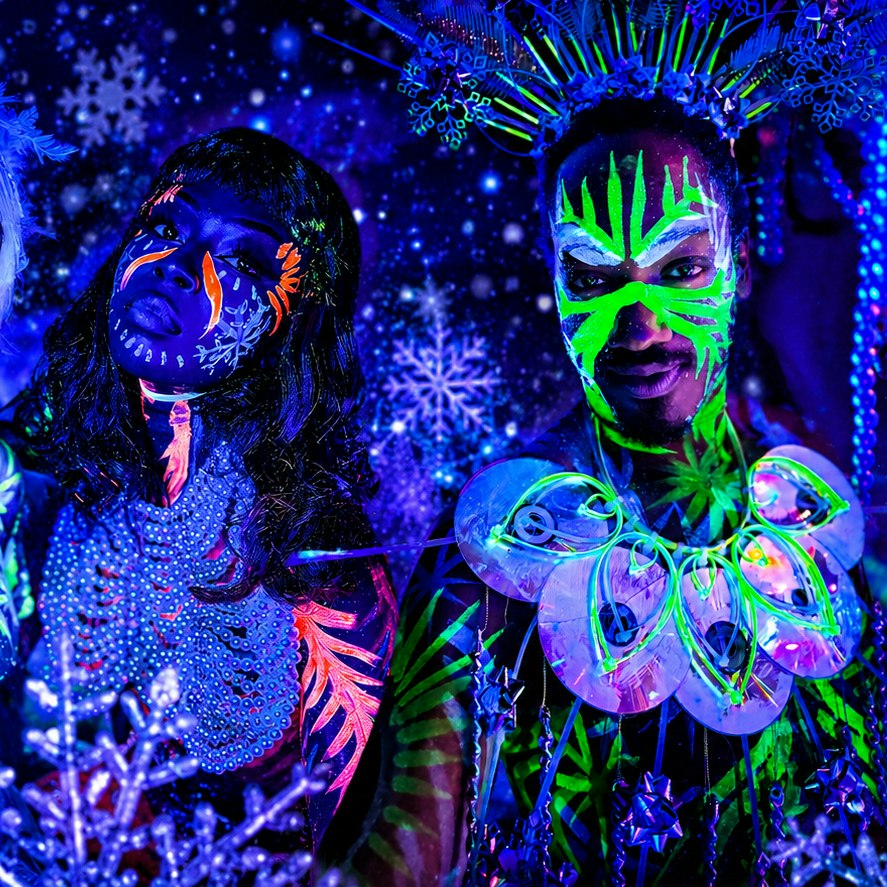 Winter Dreams! Neon Naked Life Drawing | UV Art