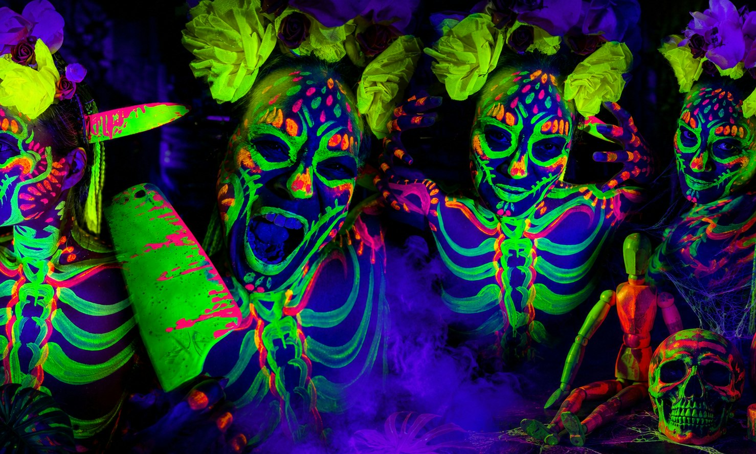 Halloween Neon Life Drawing | UV Art Experience! at Toulouse Lautrec