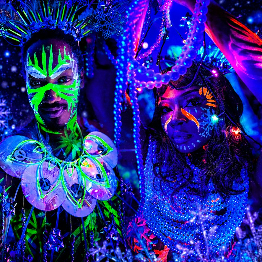Winter Dreams! Neon Naked Life Drawing | UV Art