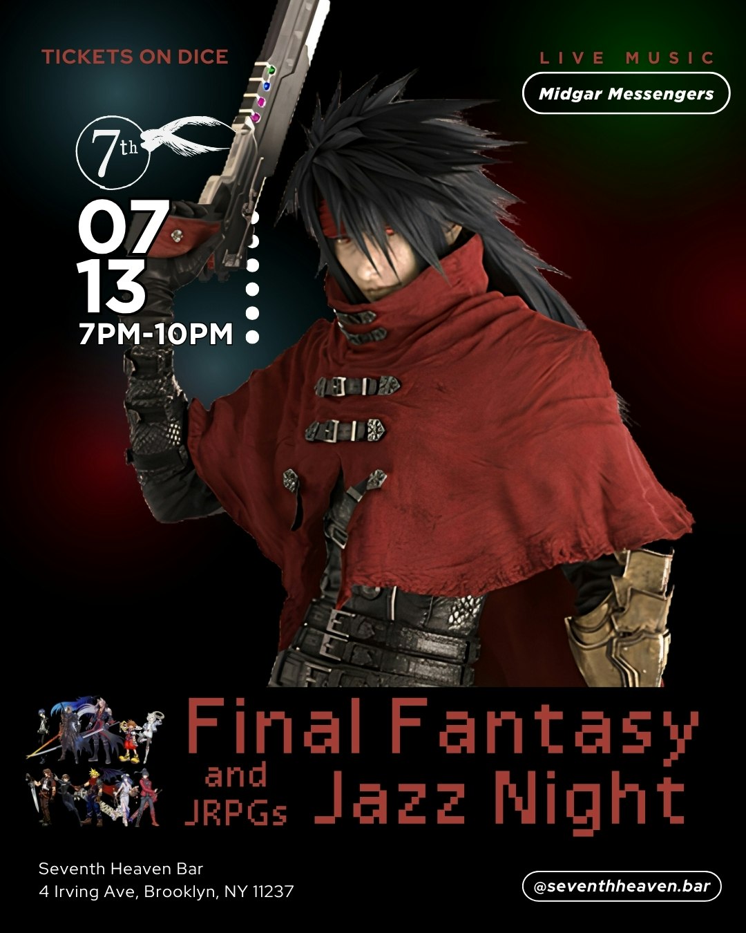 Final Fantasy & JRPG Live Jazz Night at Seventh Heaven Bar & Karaoke