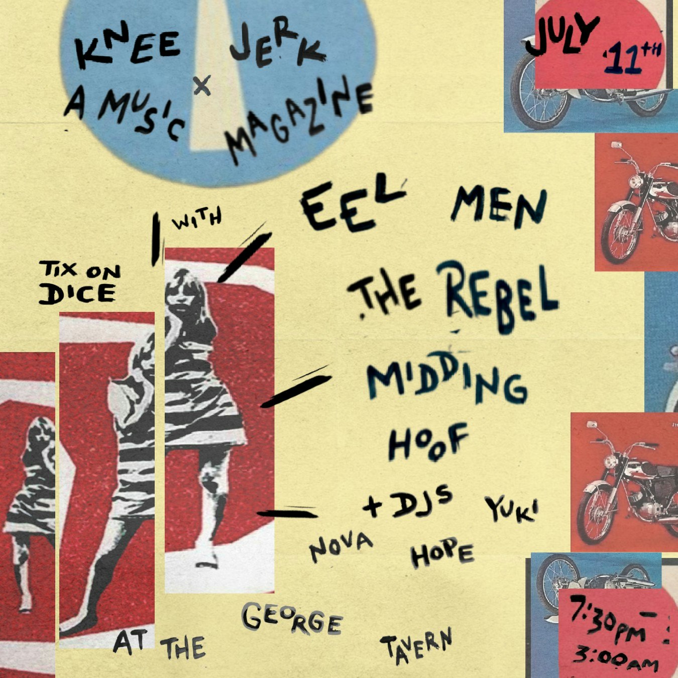 Knee Jerk x A Music Magazine: Eel Men, The Rebel & more