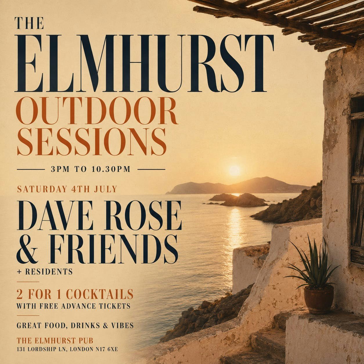 Summer Outdoor free Saturday DJ Sessions
