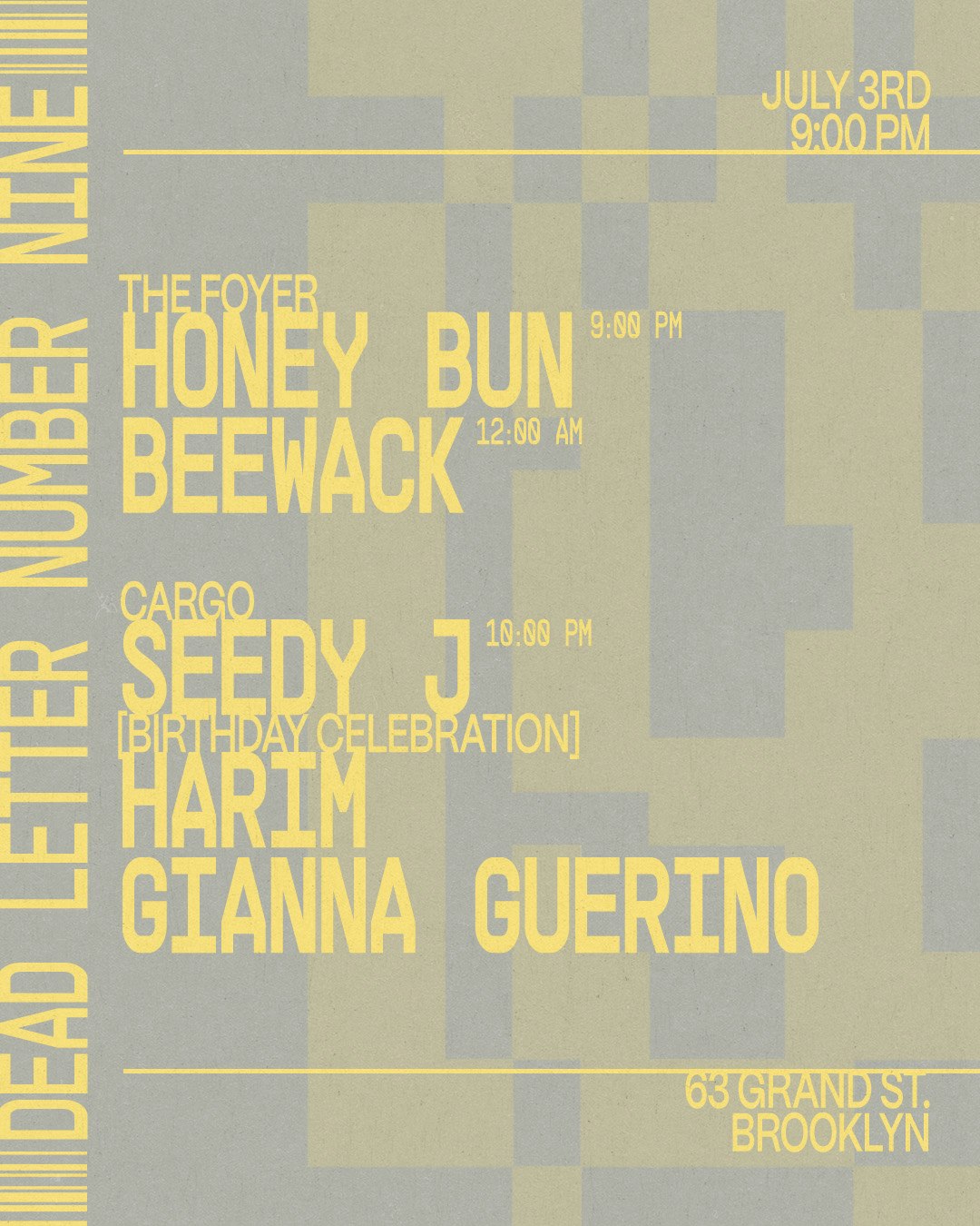 Seedy J, Harim, Gianna Guerino, beewack, Honey Bun Tickets | From