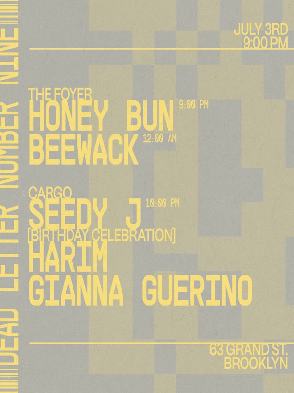 Seedy J, Harim, Gianna Guerino, beewack, Honey Bun
