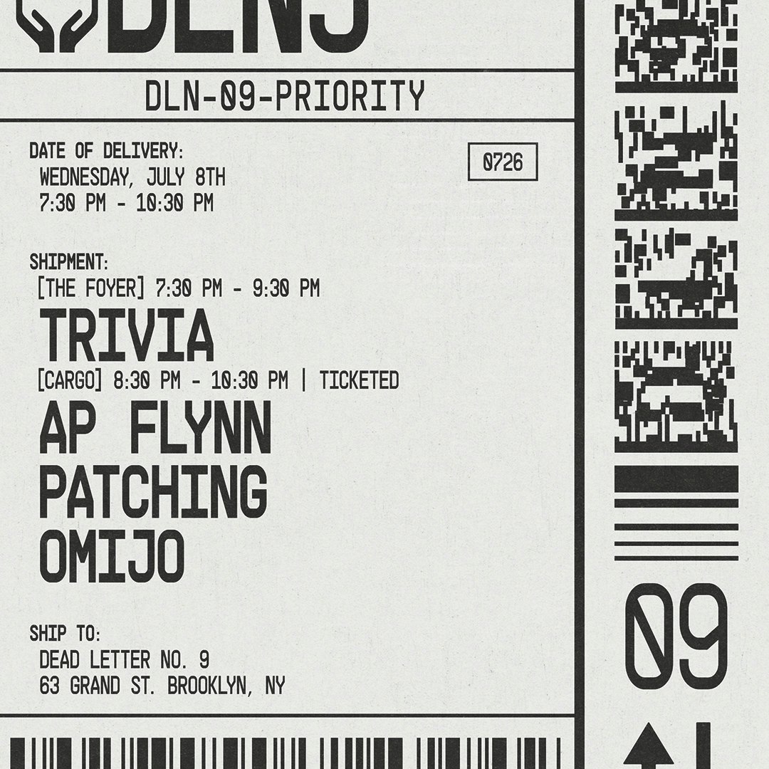 Live Bands in CARGO: AP Flynn, Patching, Omijo