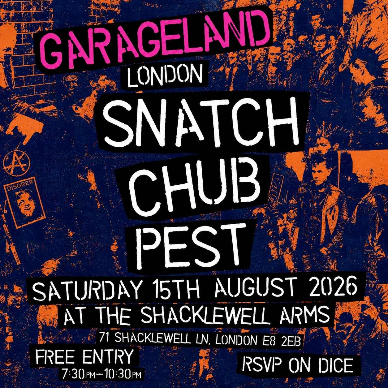 Garageland London – SNATCH, CHUB, PEST