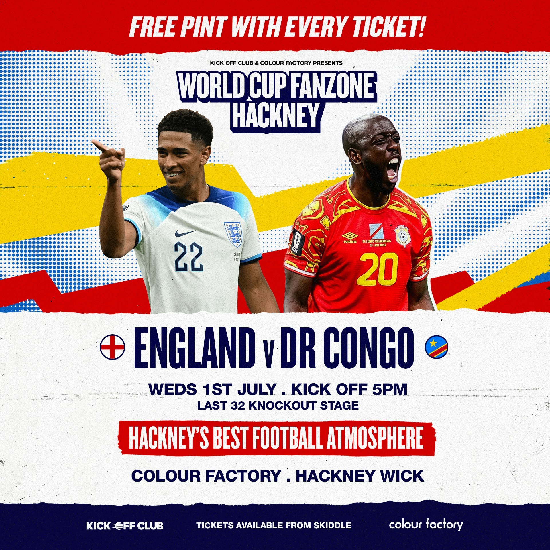 Hackney Wick Fanzone - England v DR Congo