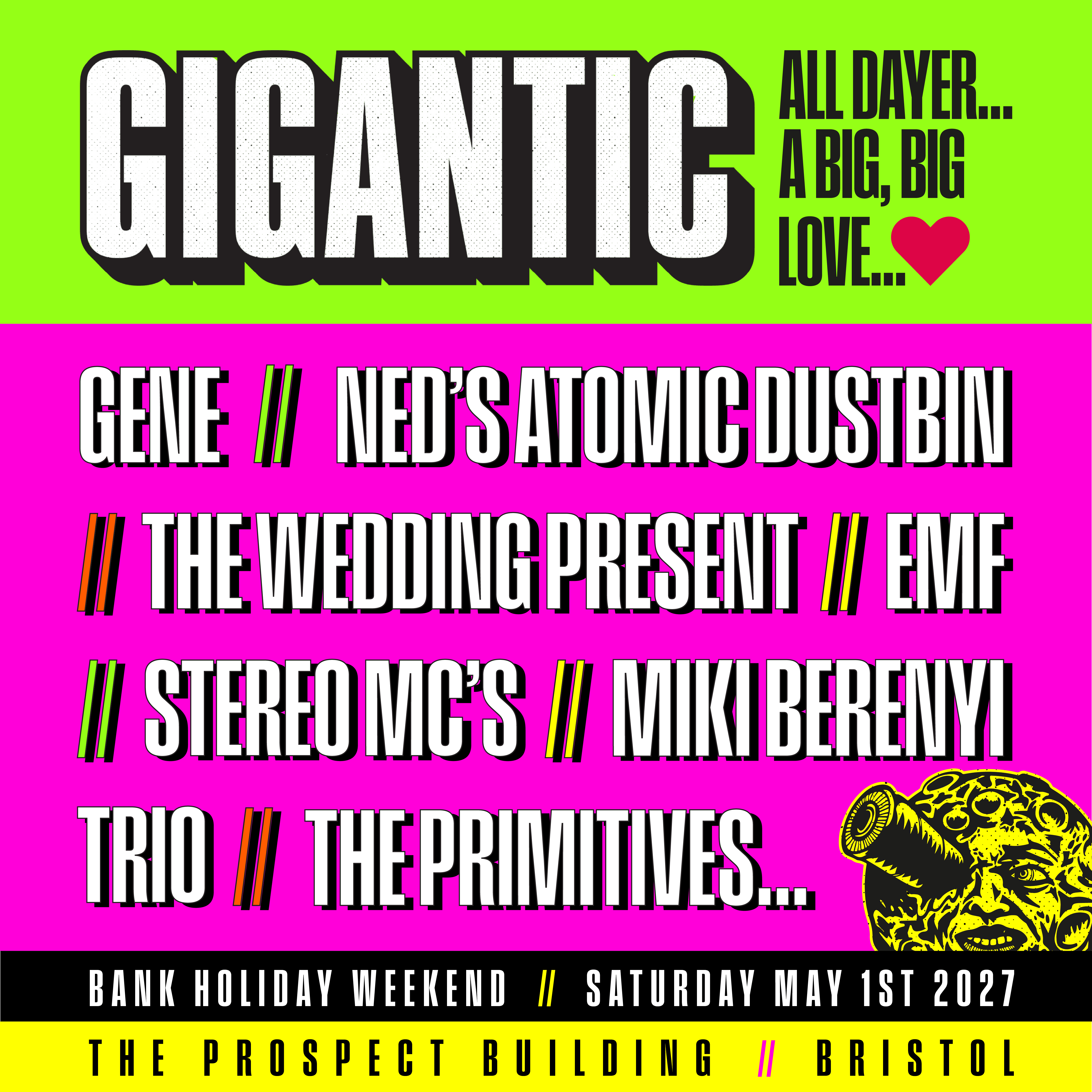 GIGANTIC ALL DAYER... at The Prospect Building, Bristol