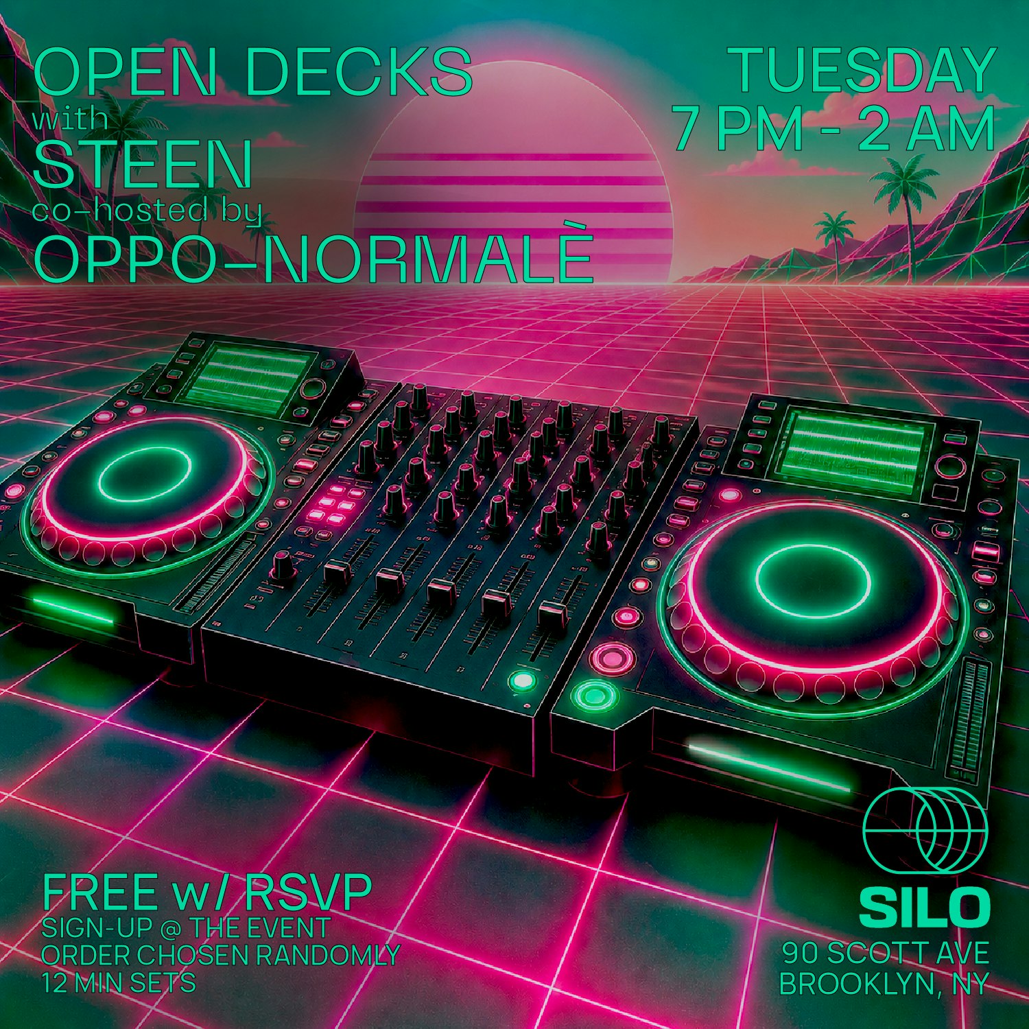 Open Decks w/ Steen & Sergio Douglas at SILO Brooklyn