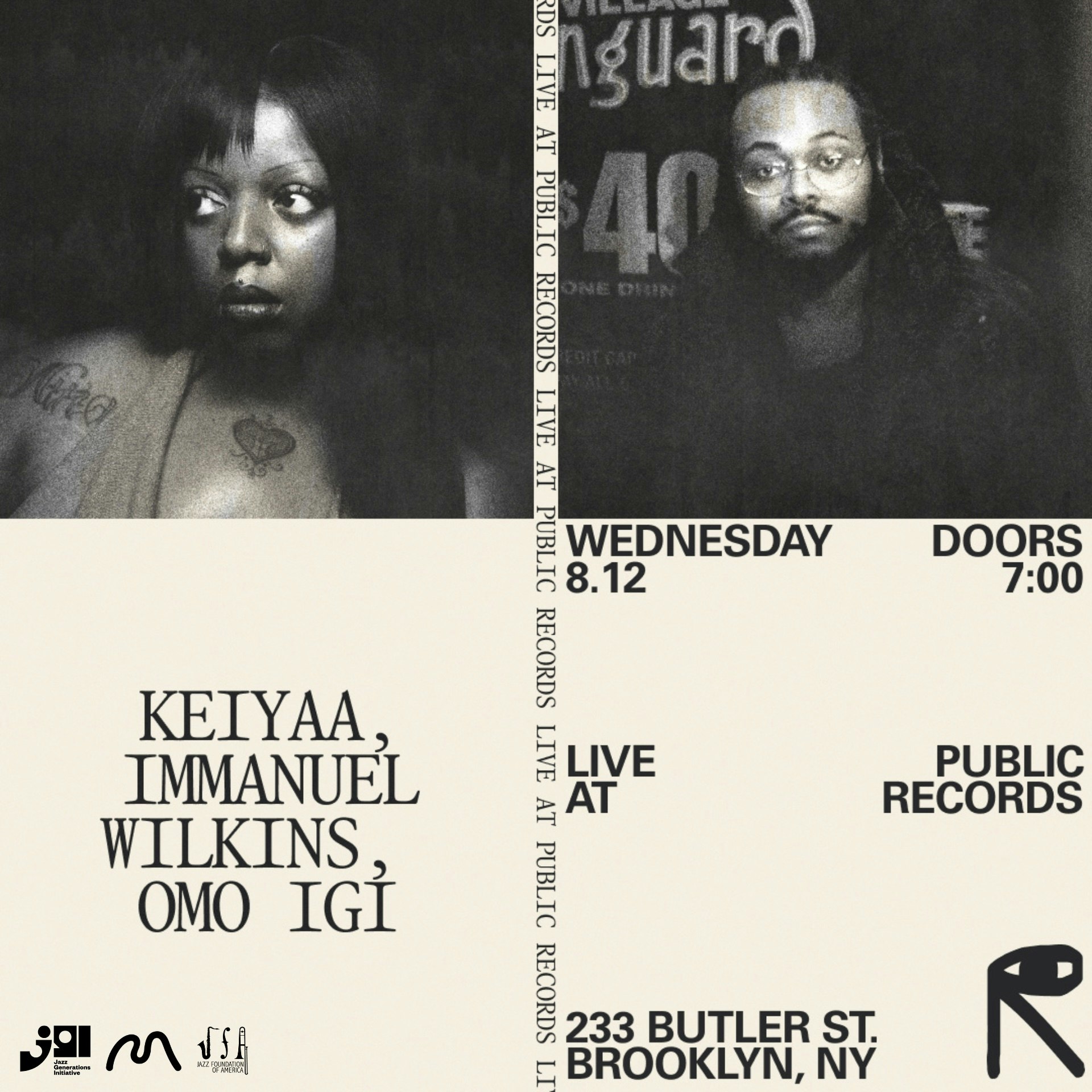 Savannah Harris presents DUAL: keiyaA, Immanuel Wilkins, Omo Igi - Public Records